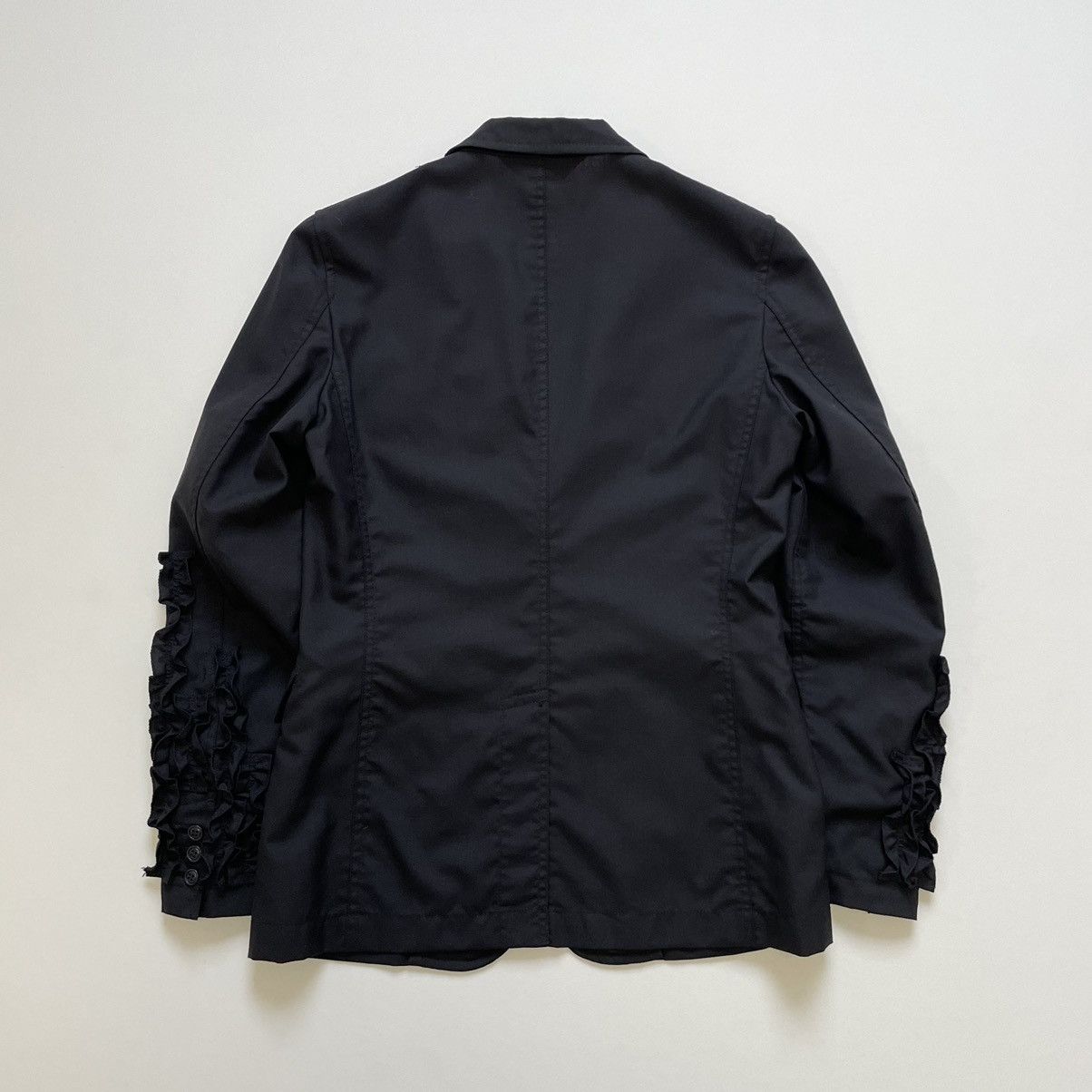 Comme des Garcons S/S 12 ‘Frilled Sleeve’ Black Wool Blazer Size 38R - 12 Thumbnail