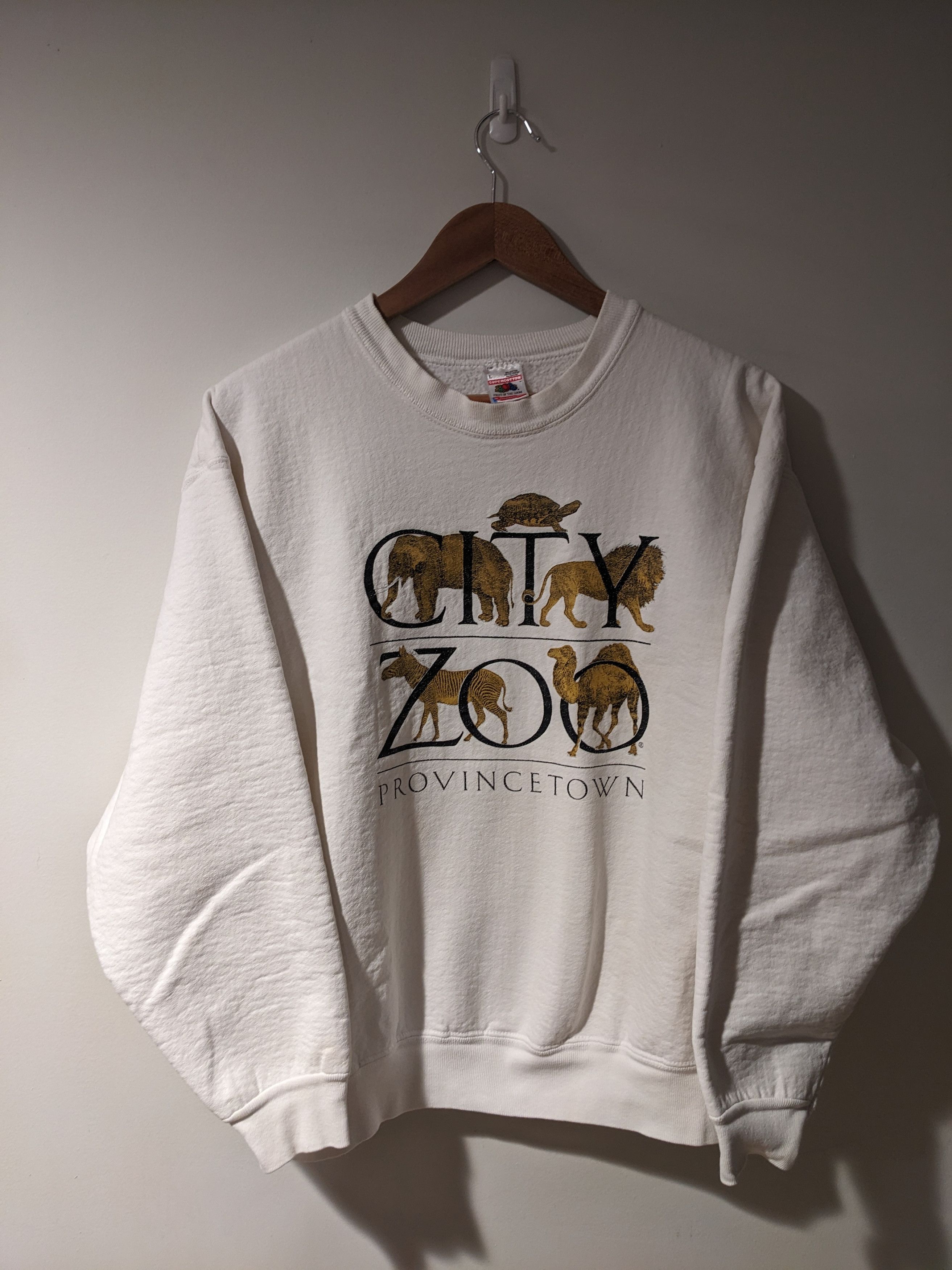Vintage Vintage 90s City Zoo Province Town Heavy Weighted Sweatshirt Size US L / EU 52-54 / 3 - 1 Thumbnail