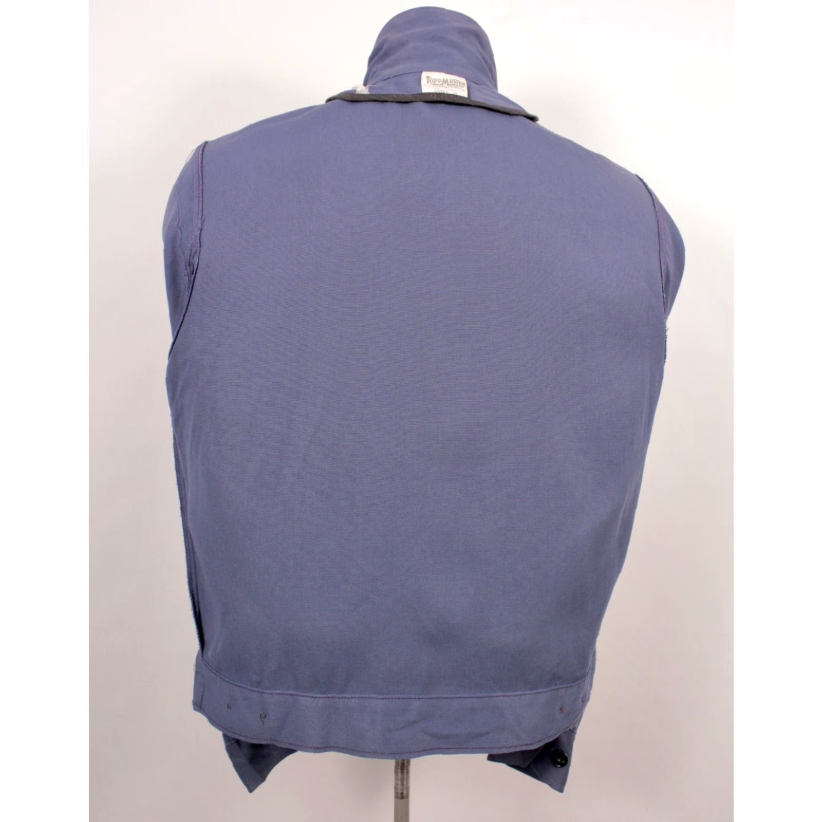 Vintage VINTAGE Men’s VTG 60s Blue Work Jacket Sz Small 36 1960s Rayon Blend Topp Master Jacket Work Mens Size US XXS / EU 40 - 3 Thumbnail