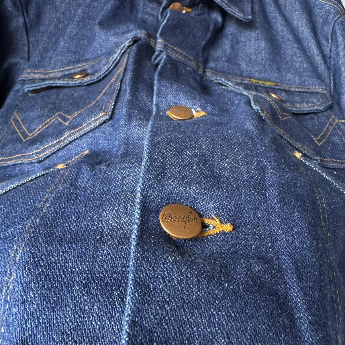 Vintage × Wrangler 74126NV 70s True Vintage Wrangler Navy Denim Trucker Jacket Size US XXS / EU 40 - 6 Thumbnail