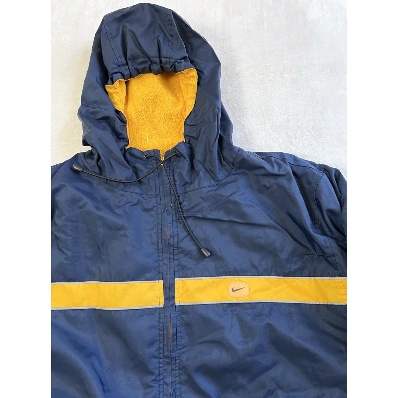 Nike VINTAGE Nike Reversible Jacket Mens L Blue Yellow Fleece Nylon Zip 90s Classic Sports Casual Size US L / EU 52-54 / 3 - 4 Thumbnail