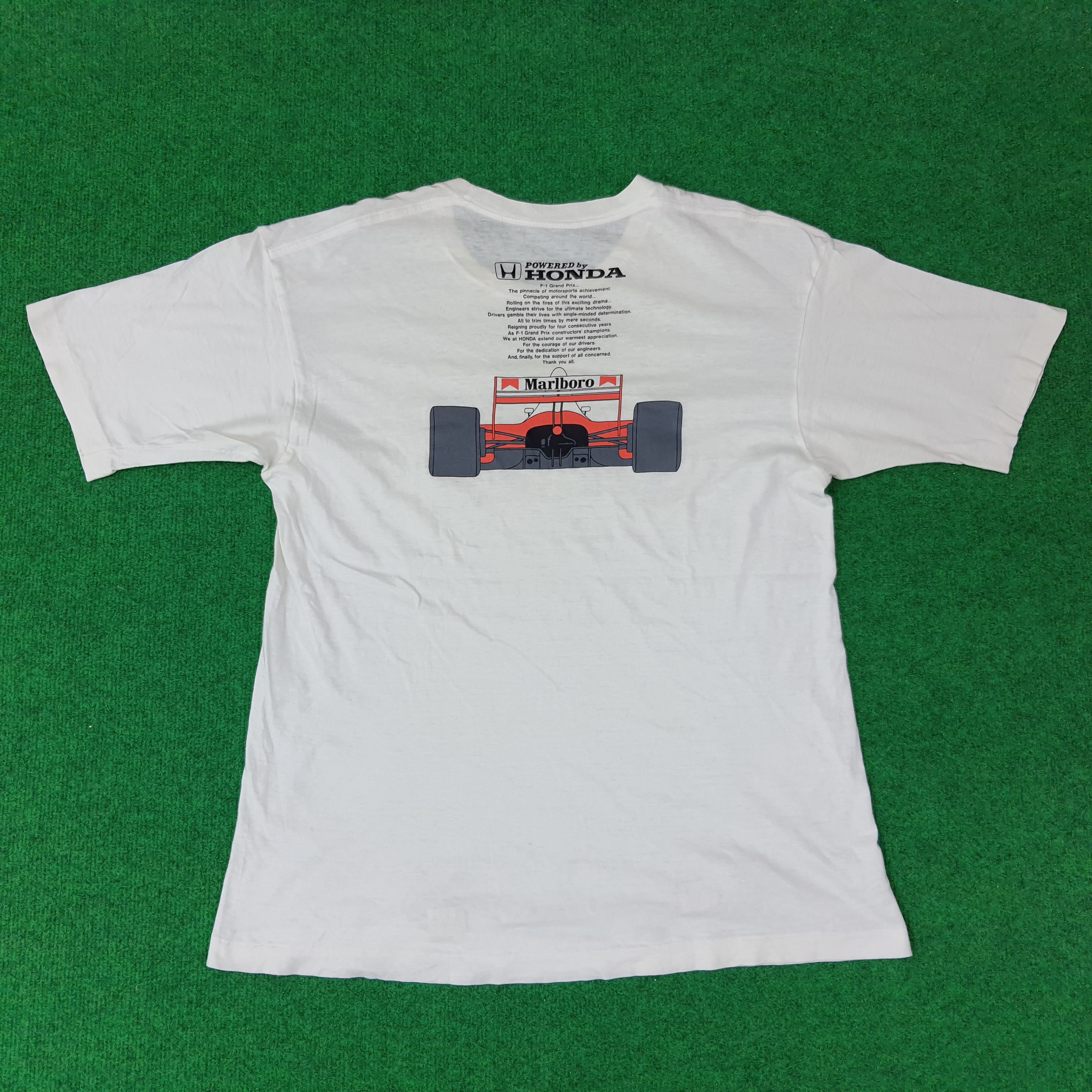 Honda Vinatge Honda x Marlboro Formula 1 90s F-1 Tshirt C259N59 Size US L / EU 52-54 / 3 - 3 Thumbnail