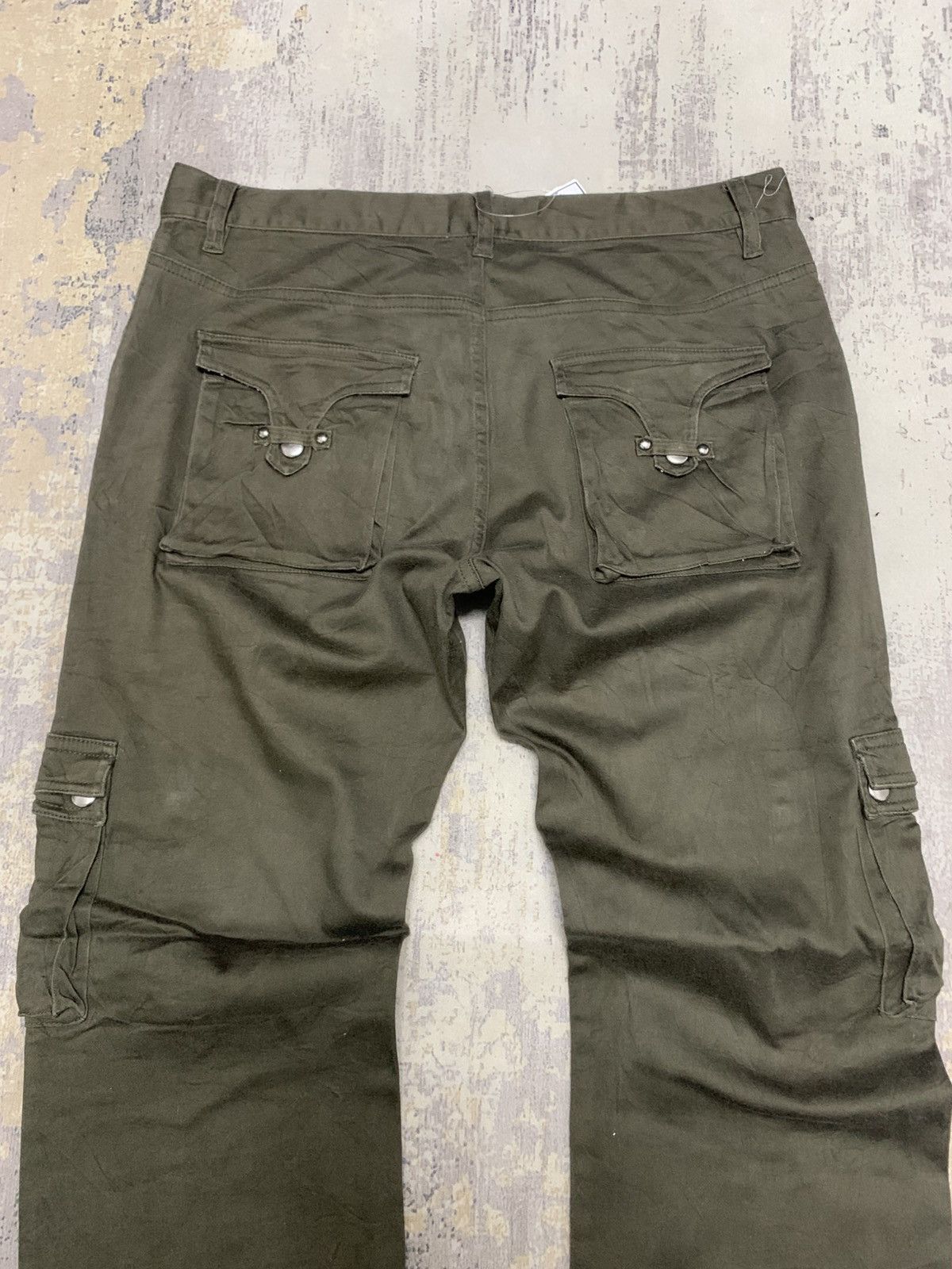 If Six Was Nine Semantic Design Cyber Y2K Bondage Flare Cargo Pants Size US 32 / EU 48 - 9 Thumbnail