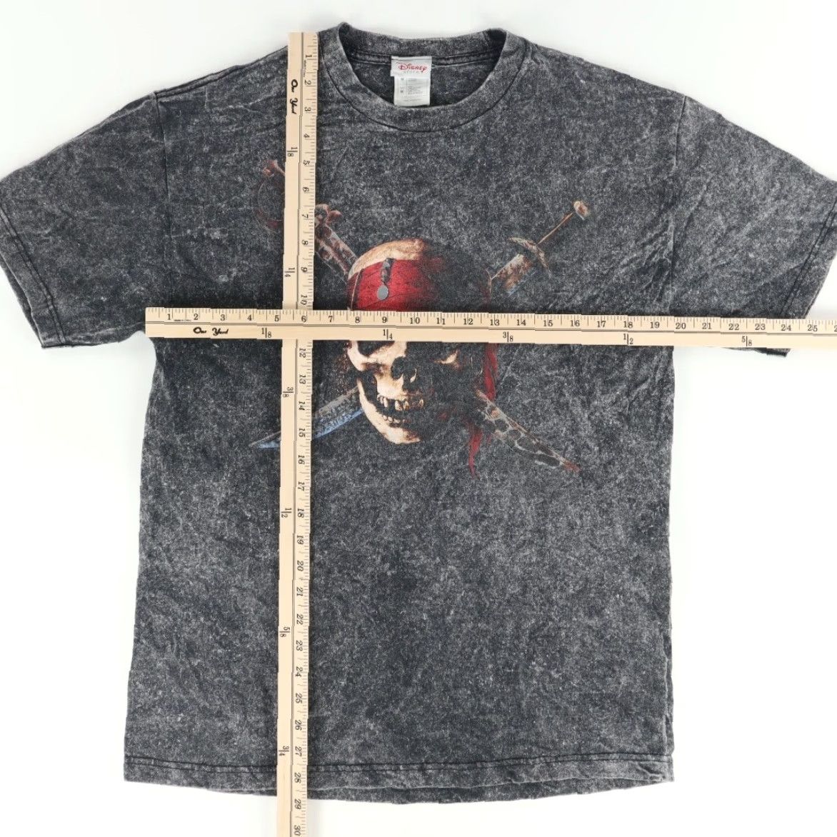 Vintage VTG Pirates of the Caribbean Curse Black Pearl Acid Wash T-Shirt Black Men's M Size US M / EU 48-50 / 2 - 3 Thumbnail