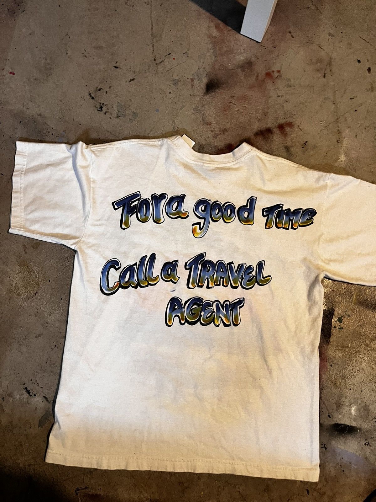 Vintage “ For a GOOD TiME 📞 a TRAVEL AGENT” tee Size US L / EU 52-54 / 3 - 3 Thumbnail