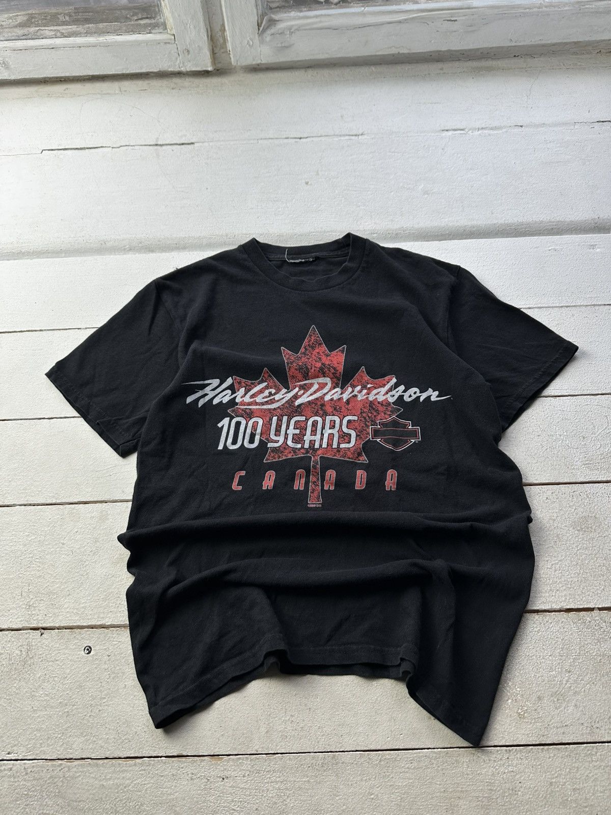 Harley Davidson 🚨VNTG HARLEY DAVIDSON 100 YEARS CANADA RARE BIG LOGO FADED Size US S / EU 44-46 / 1 - 1 Thumbnail