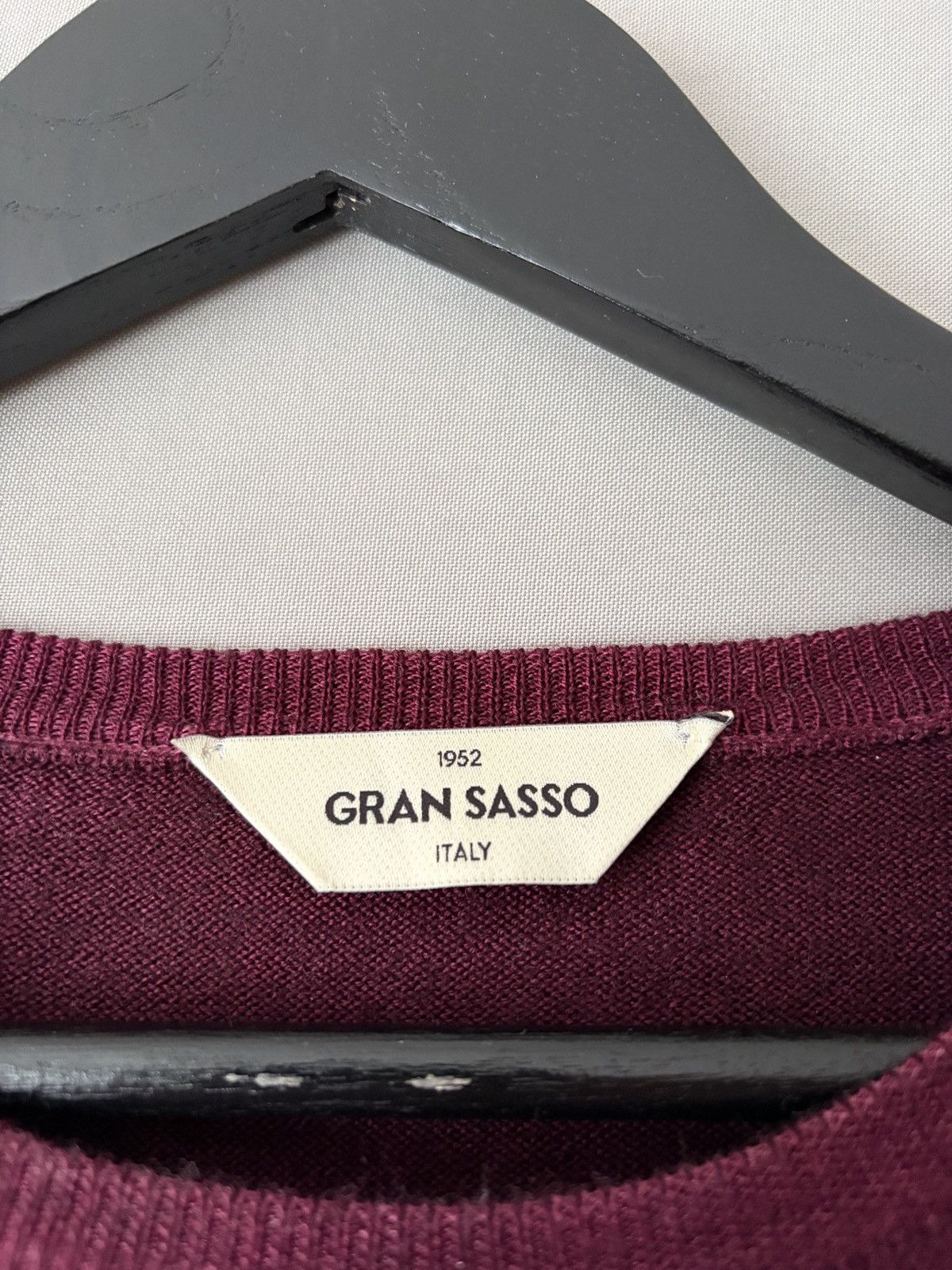 Gran Sasso Gran Sasso Burgundy Red Wool Sweater Pullover Size US XL / EU 56 / 4 - 3 Thumbnail