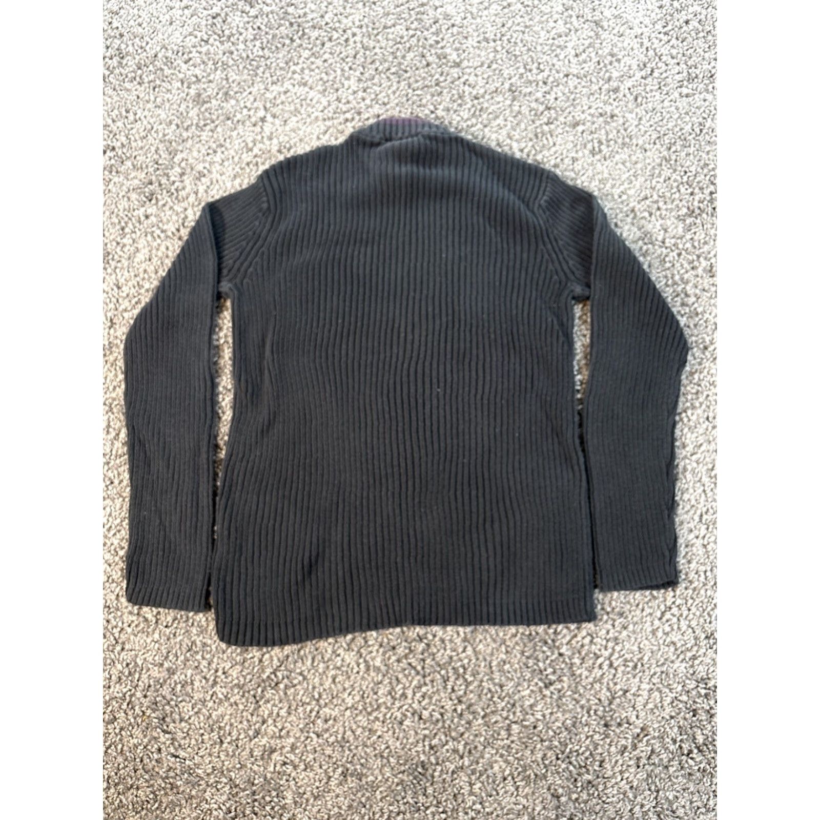 DKNY VINTAGE DKNY Sweater Mens Medium Black Mock Neck Chunky Knit 90s Mens Size US M / EU 48-50 / 2 - 2 Thumbnail