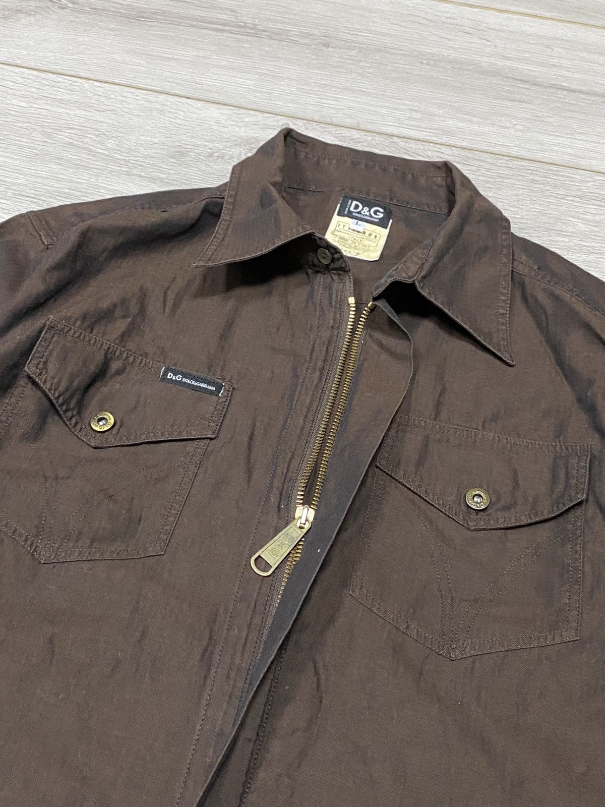 Dolce & Gabbana Dolce&Gabbana vintage zip big logo shirt Size US L / EU 52-54 / 3 - 4 Thumbnail