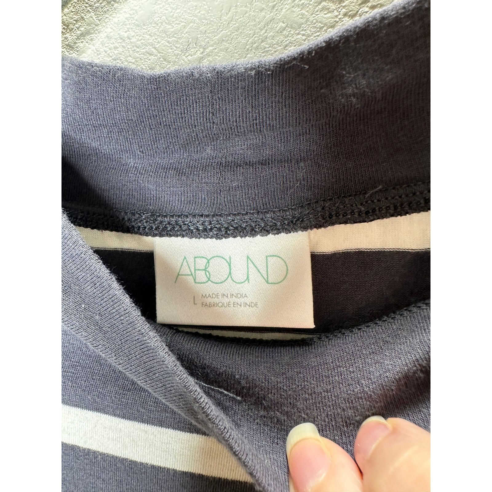 Other Abound Gray & White Stripe Sleeveless Mock Neck Bodysuit L Size L / US 10 / IT 46 - 6 Thumbnail