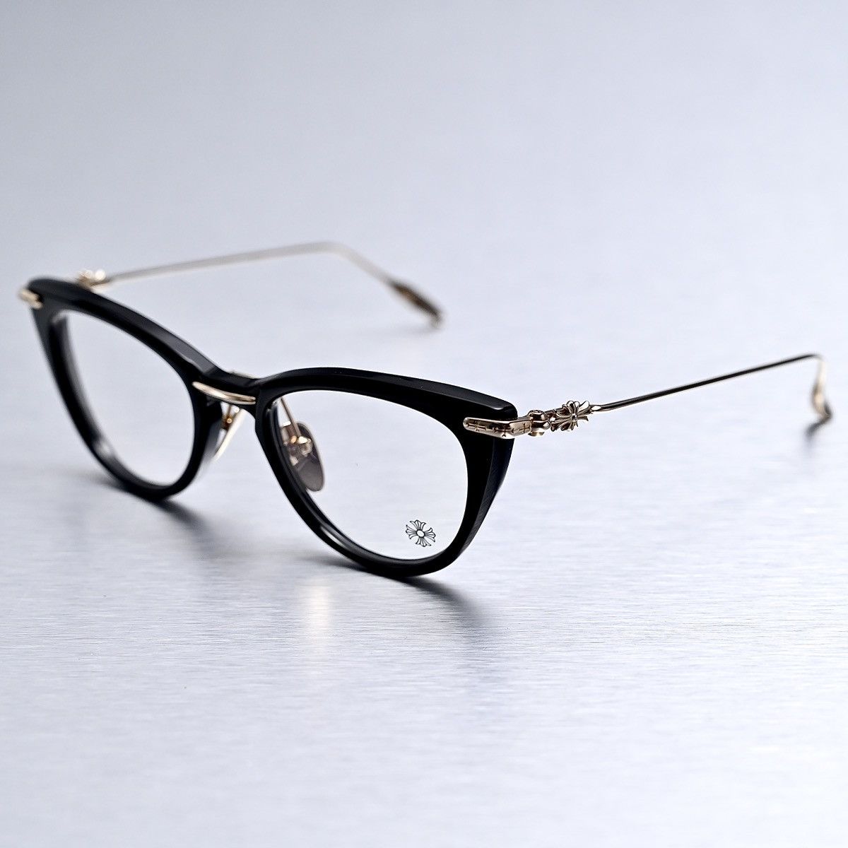 Chrome Hearts CHROME HEARTS NEW LOVER BLACK GOLD PLATED GLASSES Size ONE SIZE - 2 Thumbnail