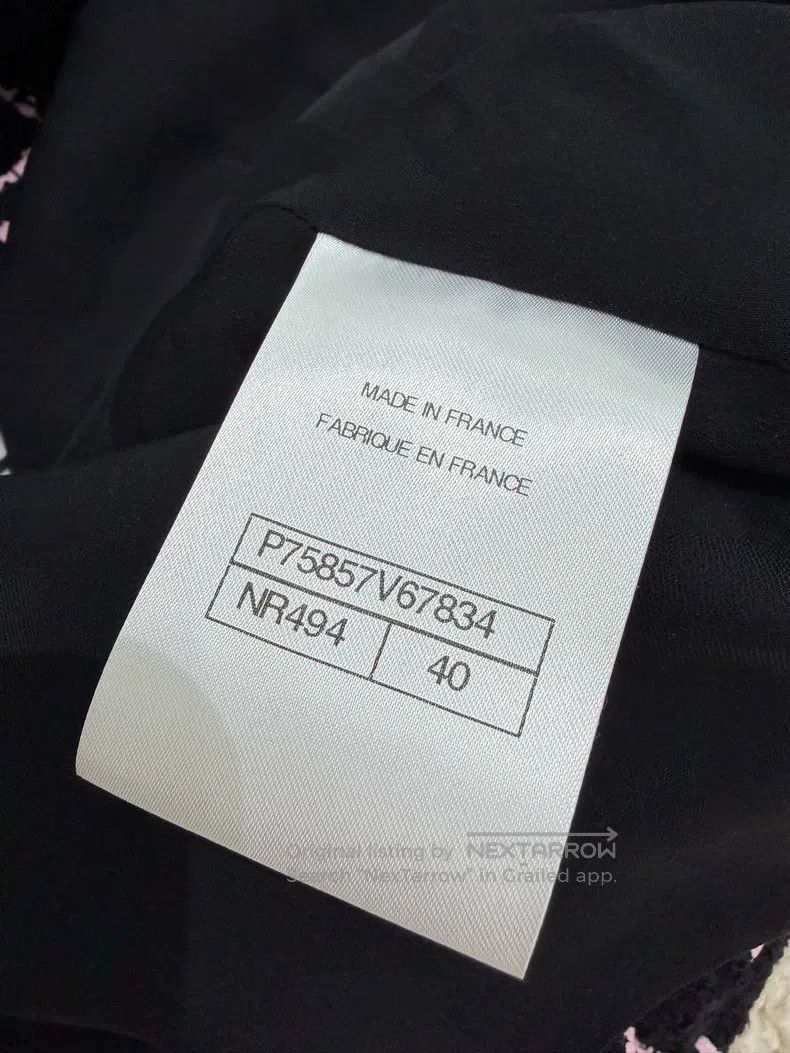 Chanel Chanel Black and pink plaid tweed short coat Size S / US 4 / IT 40 - 6 Thumbnail
