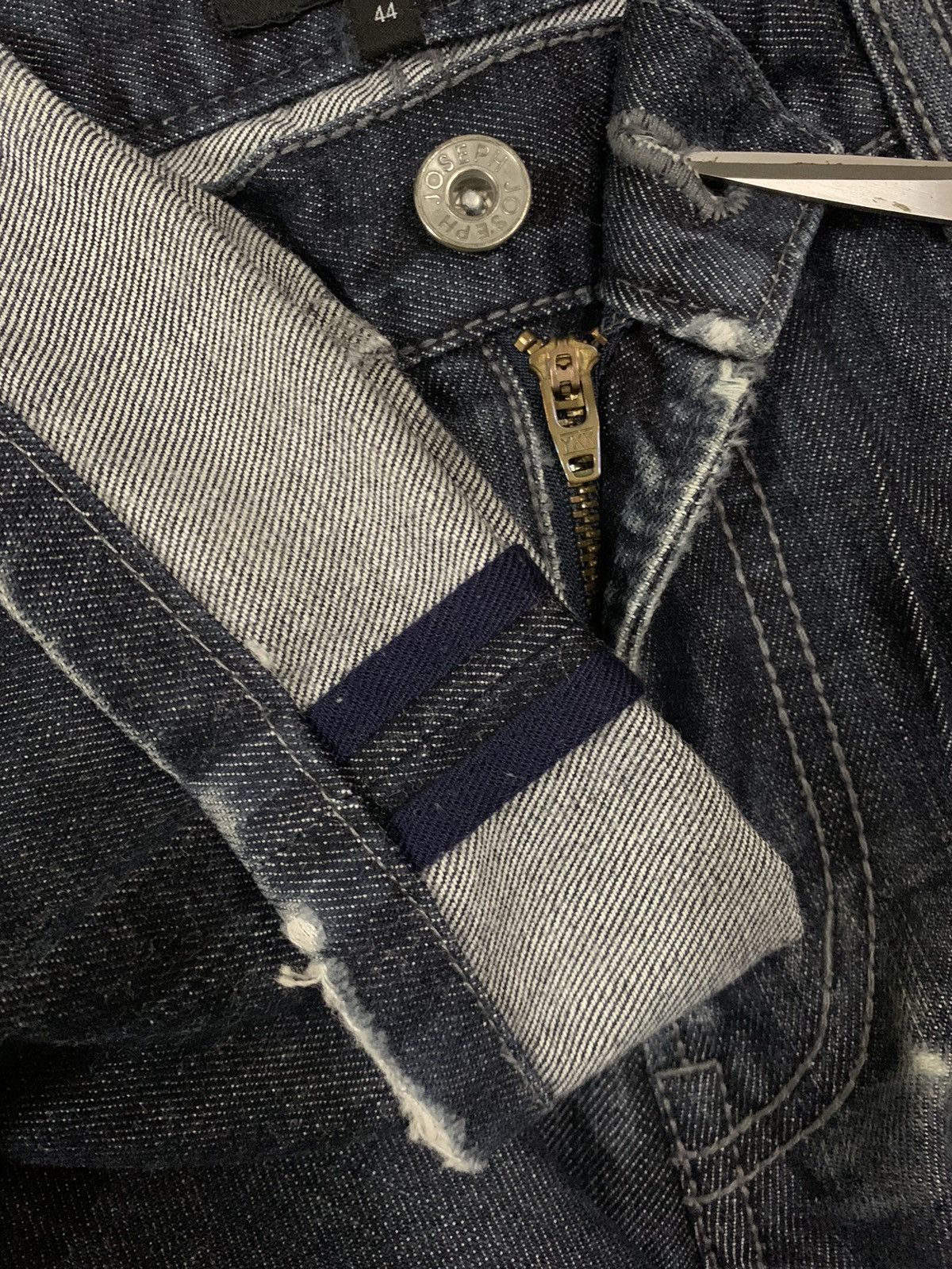 JOSEPH HOMME Vintage Joseph Homme Japan Dark Blue Washed Distressed Jeans Size US 30 / EU 46 - 17 Thumbnail