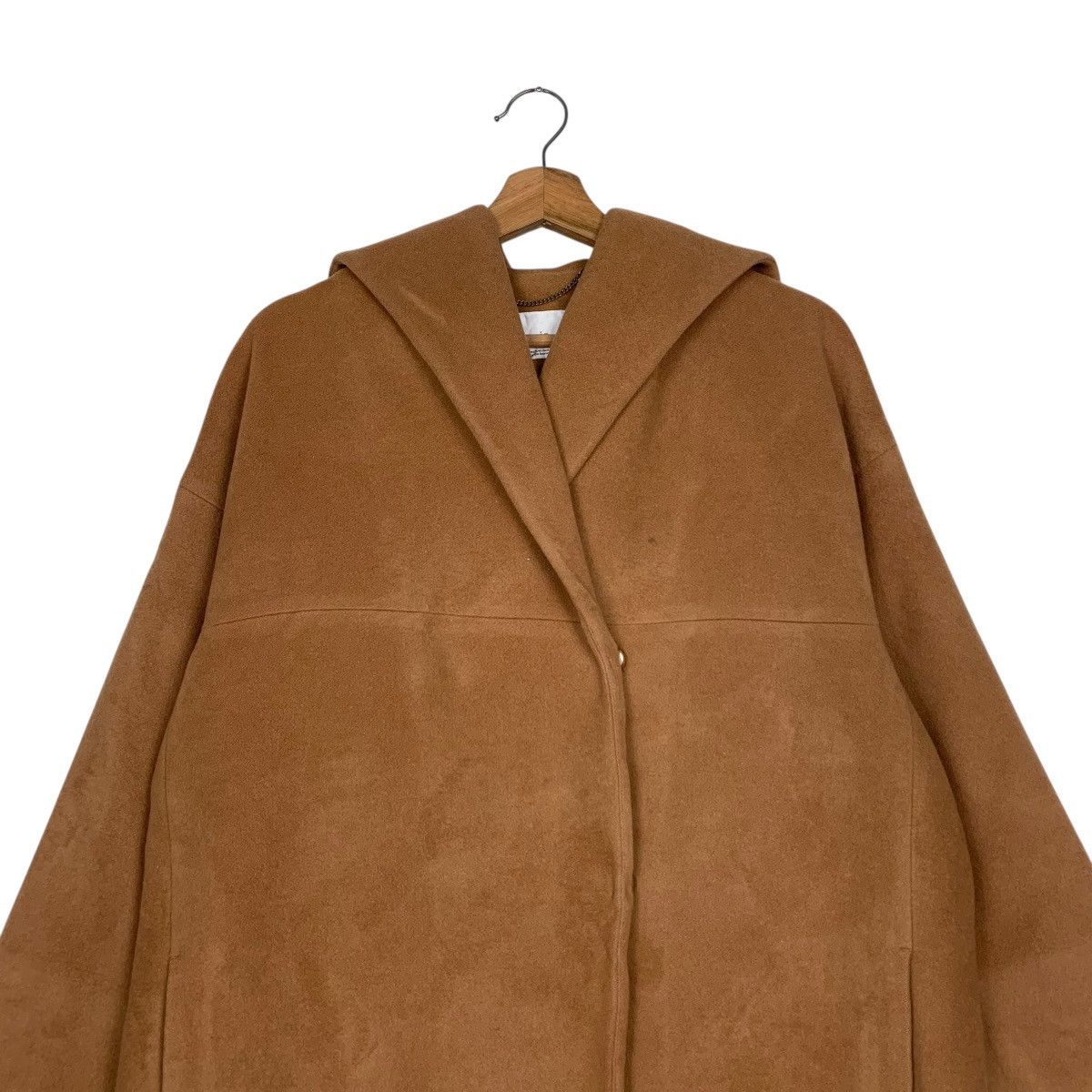Japanese Brand Ined Inspired By Yohji Yamamoto Wool Hooded Overcoat Size M / US 6-8 / IT 42-44 - 2 Thumbnail