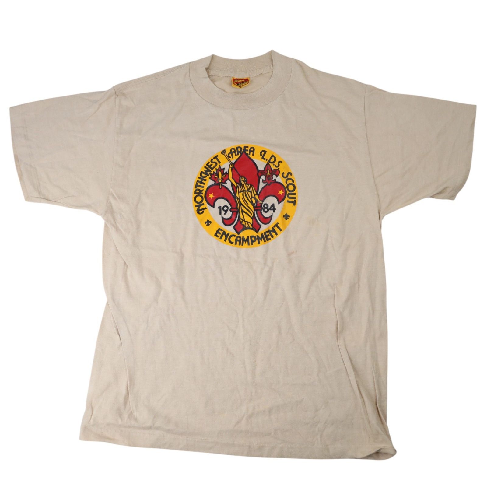 Vintage Vintage 1984 Northwest LDS Scouts Encampment Graphic T Shirt Size US XL / EU 56 / 4 - 1 Thumbnail