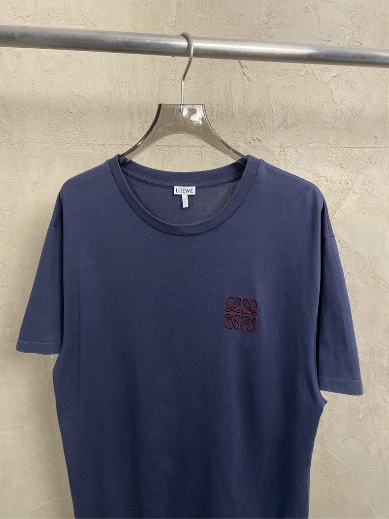 Other LOEWE Dark blue short sleeves with red logo embroidered on Size M / US 6-8 / IT 42-44 - 3 Thumbnail