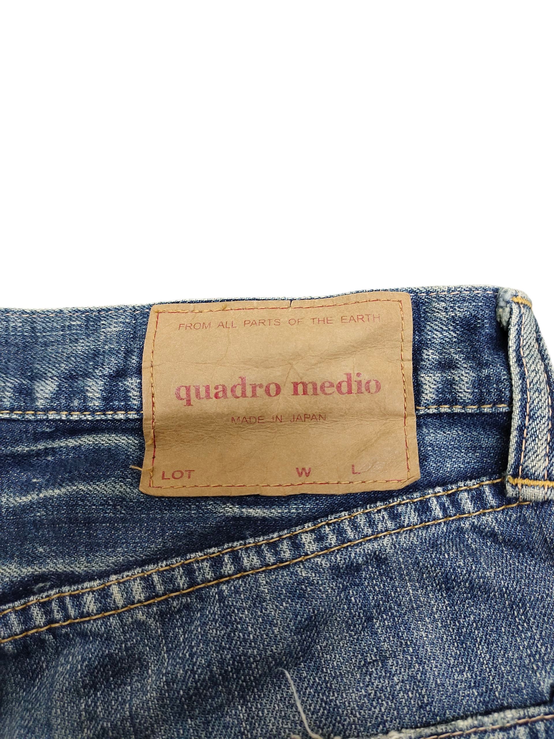 Comme des Garcons × Undercover Quadro Japan Clawmark Distress Faded Denim Jeans Size US 30 / EU 46 - 10 Thumbnail