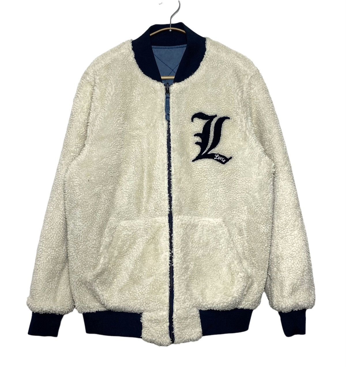 Levi's Rare LEVIS Reversible Fleece Sherpa Jacket indigo vintage Size US M / EU 48-50 / 2 - 9 Thumbnail