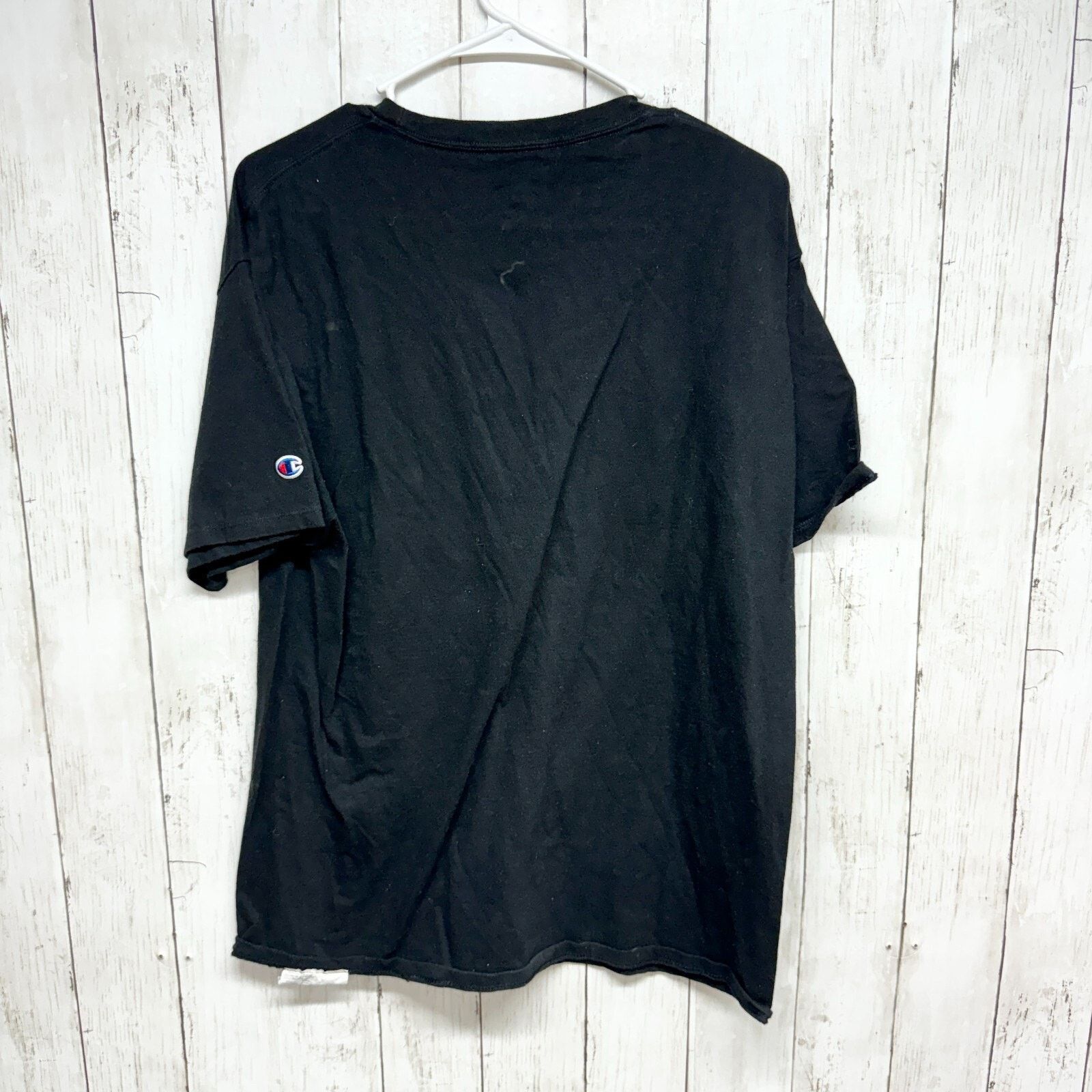 Champion Champion Unisex Large Black Short Sleeve Graphic Logo Tee Size L / US 10 / IT 46 - 3 Thumbnail