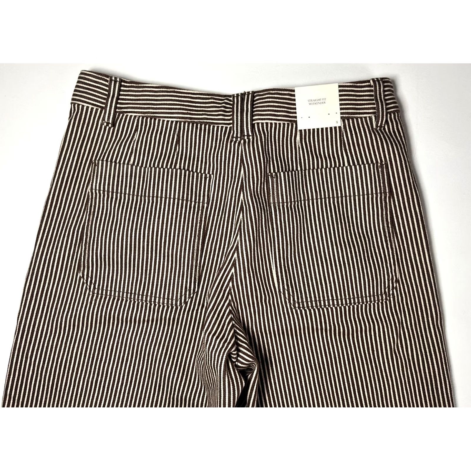 Banana Republic NWT Banana Republic Straight Fit Weekender Pants Sz 8 Shirt Pants Women Multicolor Striped Sl.. Size 30" / US 8 / IT 44 - 5 Thumbnail