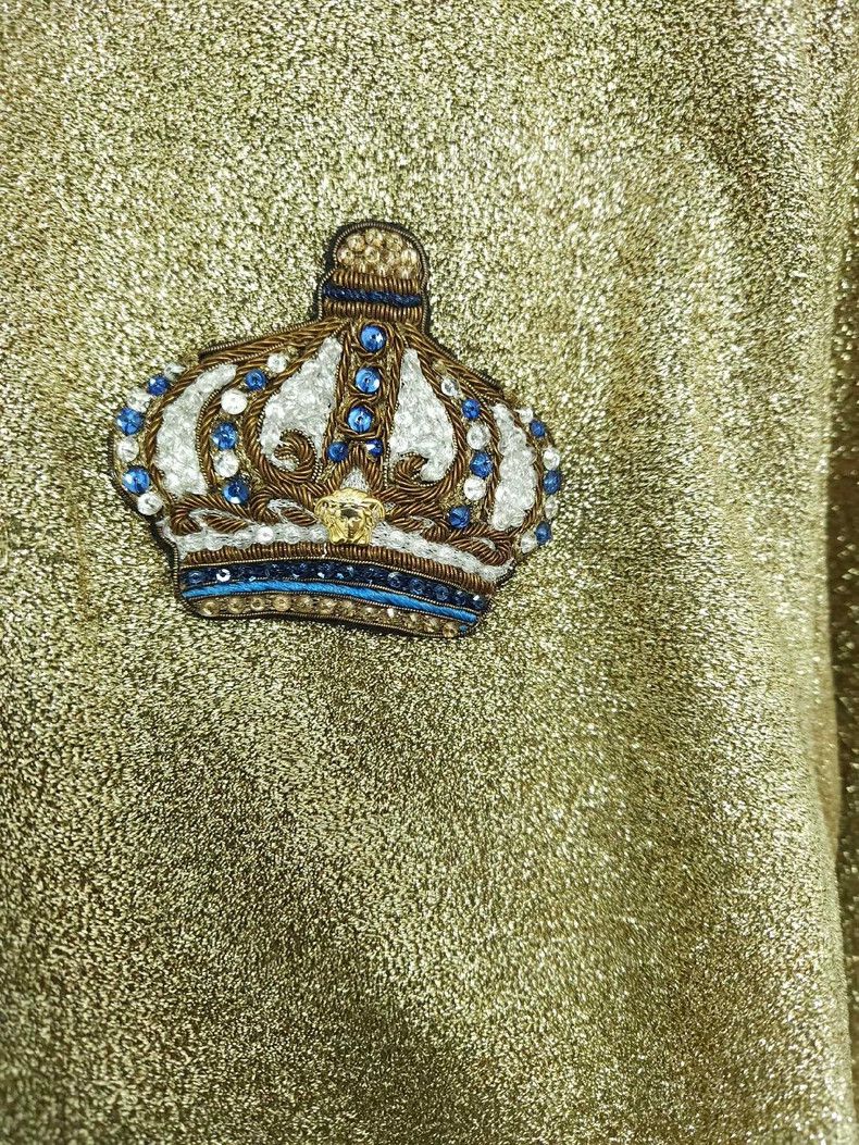 Versace Versace Gold silk crown jacket Size US XXL / EU 58 / 5 - 4 Thumbnail