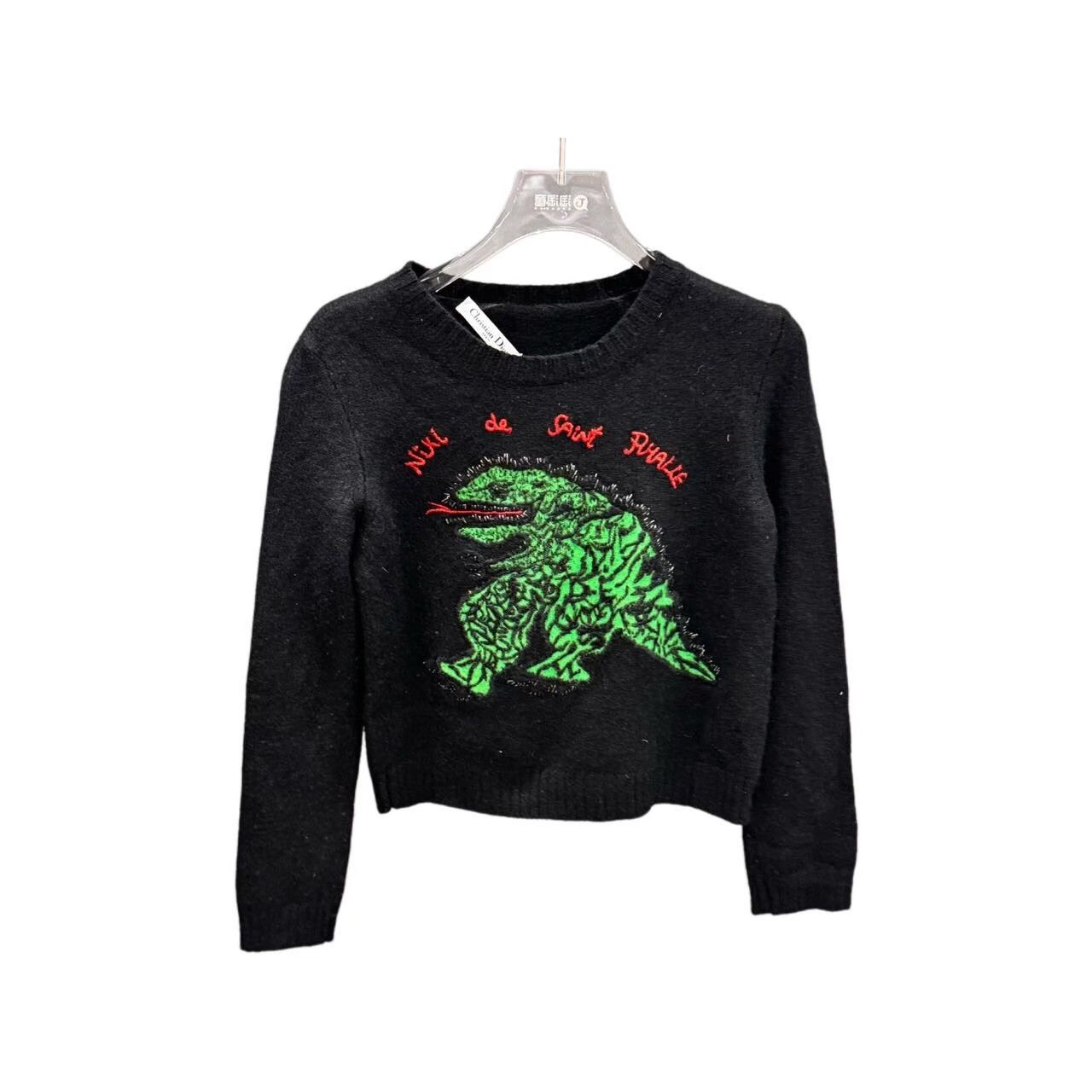 Dior Dior Black Dinosaur Cashmere Sweater Size S / US 4 / IT 40 - 1 Thumbnail