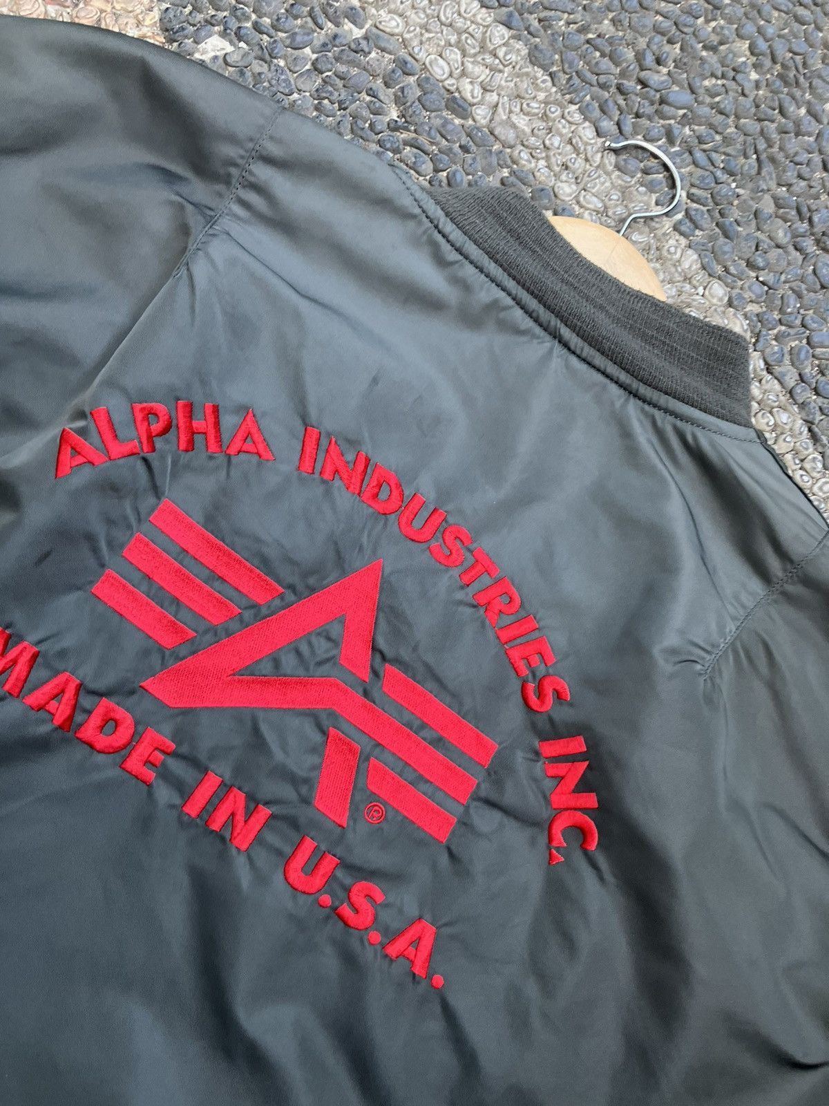Alpha Industries × Vintage Vintage Alpha Industries Big logo Bomber Jacket Size US XL / EU 56 / 4 - 2 Thumbnail