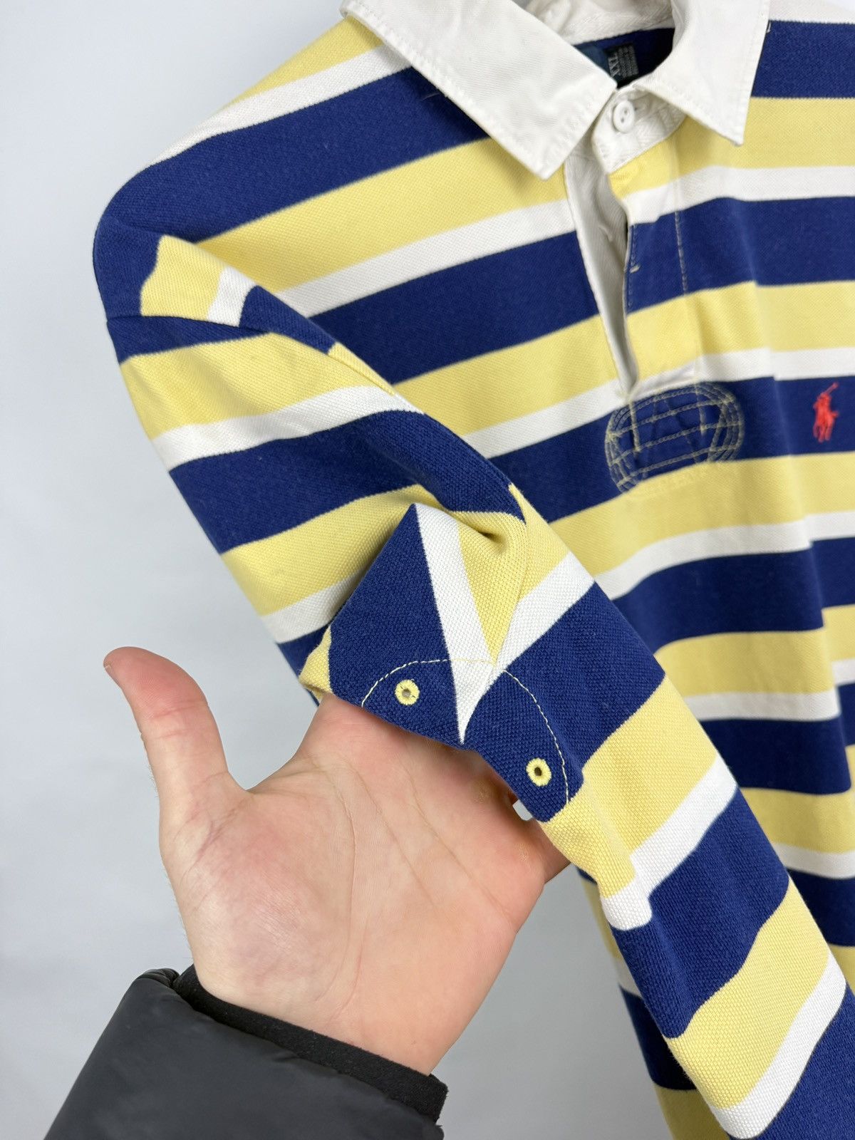 Polo Ralph Lauren 🇺🇸 Vintage 90s Polo Ralph Lauren Custom Fit Polo T-Shirt Size US XXL / EU 58 / 5 - 6 Thumbnail