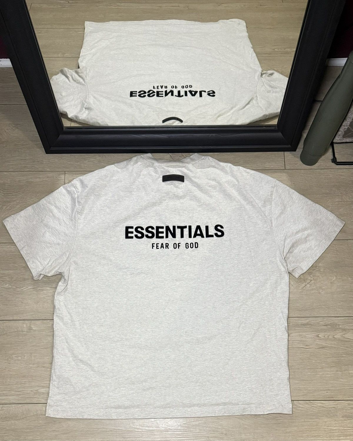 Y2K Essentials Fear Of God Light Oatmeal Short Sleeve Shirt