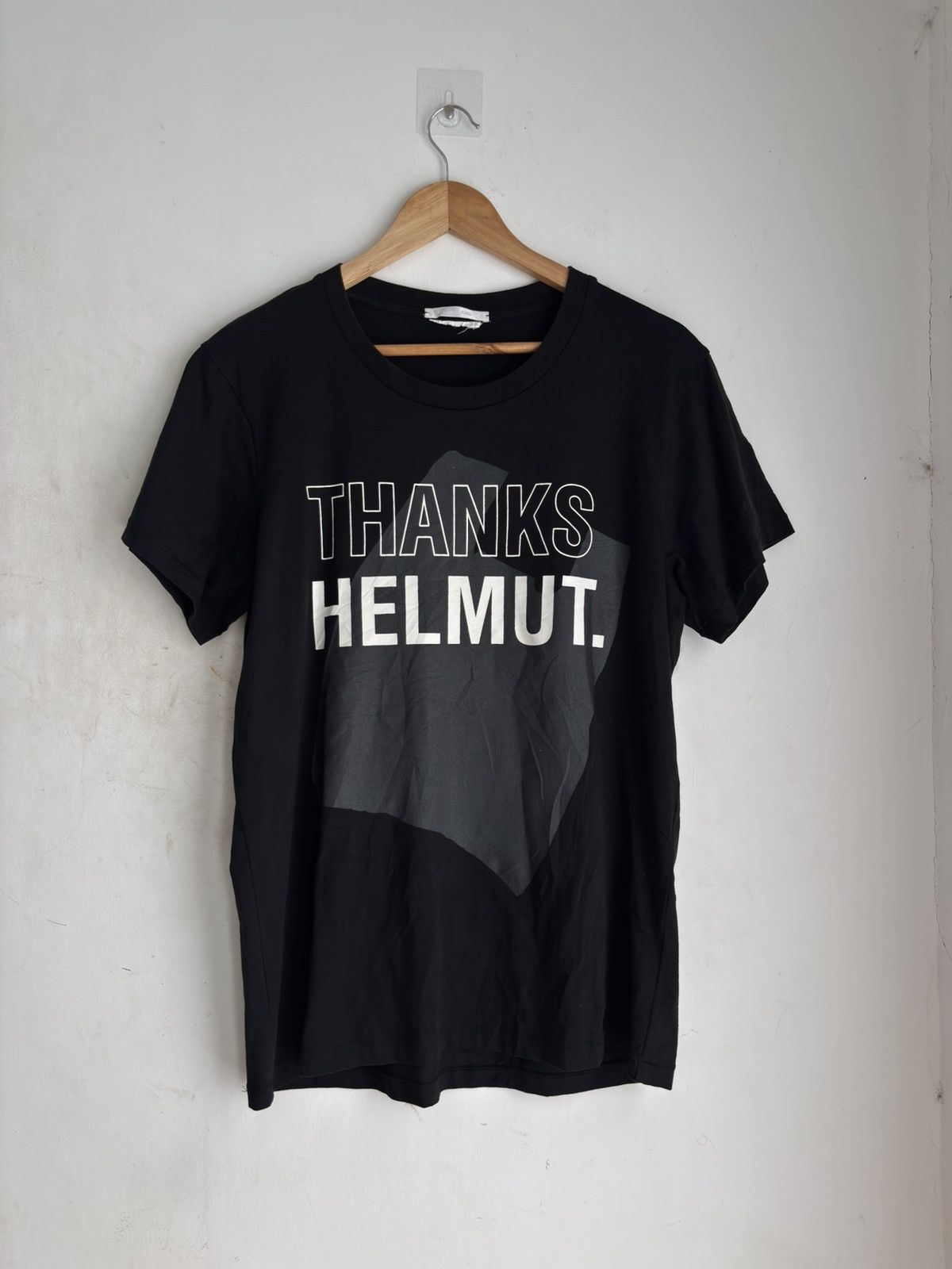 Helmut Lang Helmut Lang Thanks Helmut T-Shirt Size US S / EU 44-46 / 1 - 1 Thumbnail