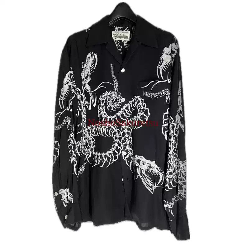 Wacko Maria Wacko Maria 2020Aw Out Of Print Keel Snake Bone Print Shirt |  Grailed