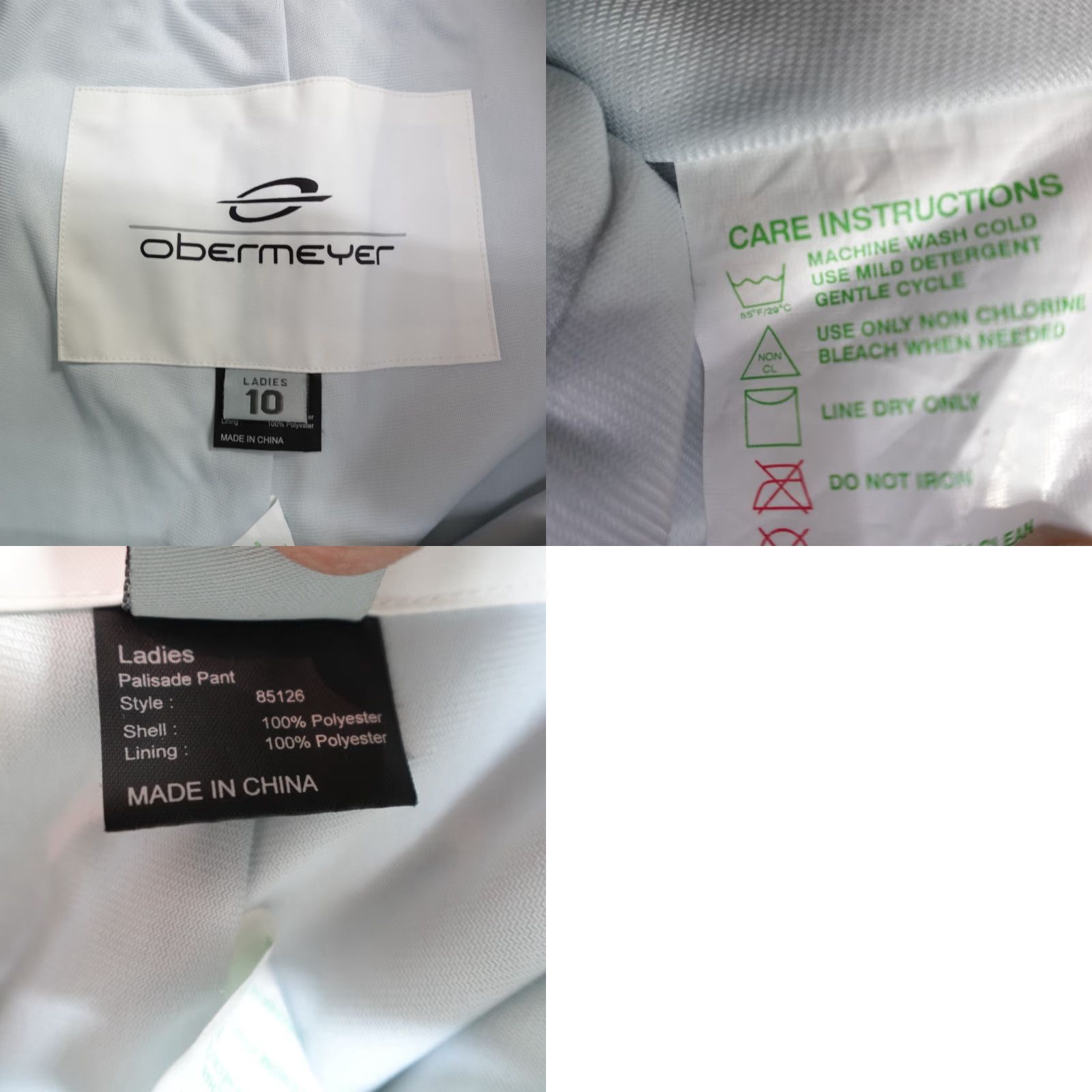 Obermeyer Obermeyer Womens Pants 10 White Winter Snowboarding Palisade Pant Size 32" / US 10 / IT 46 - 8 Thumbnail