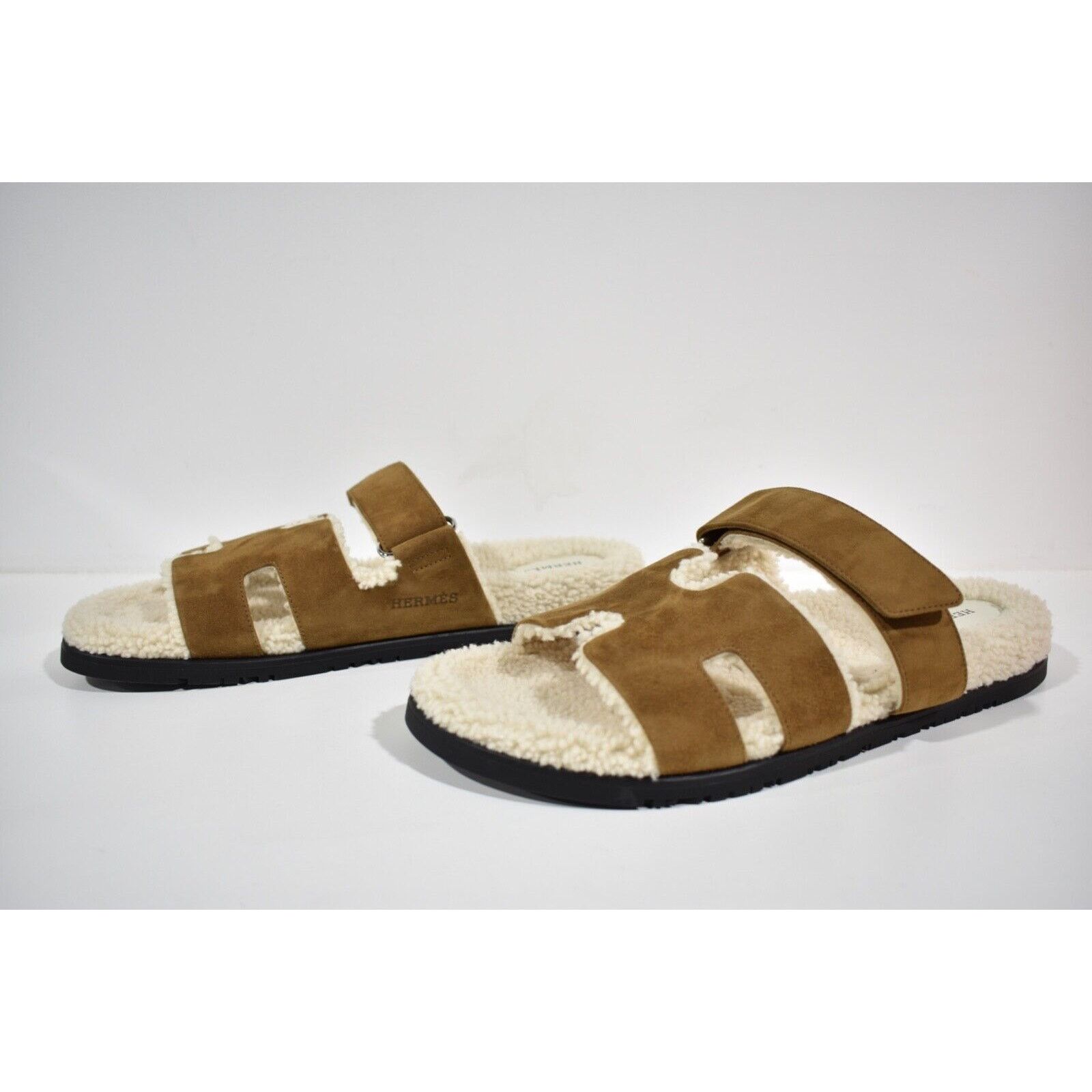 Hermes Hermes Chypre Sandal Mens Suede Fur Slip On Flat 43 10 Size US 10 / EU 43 - 8 Thumbnail