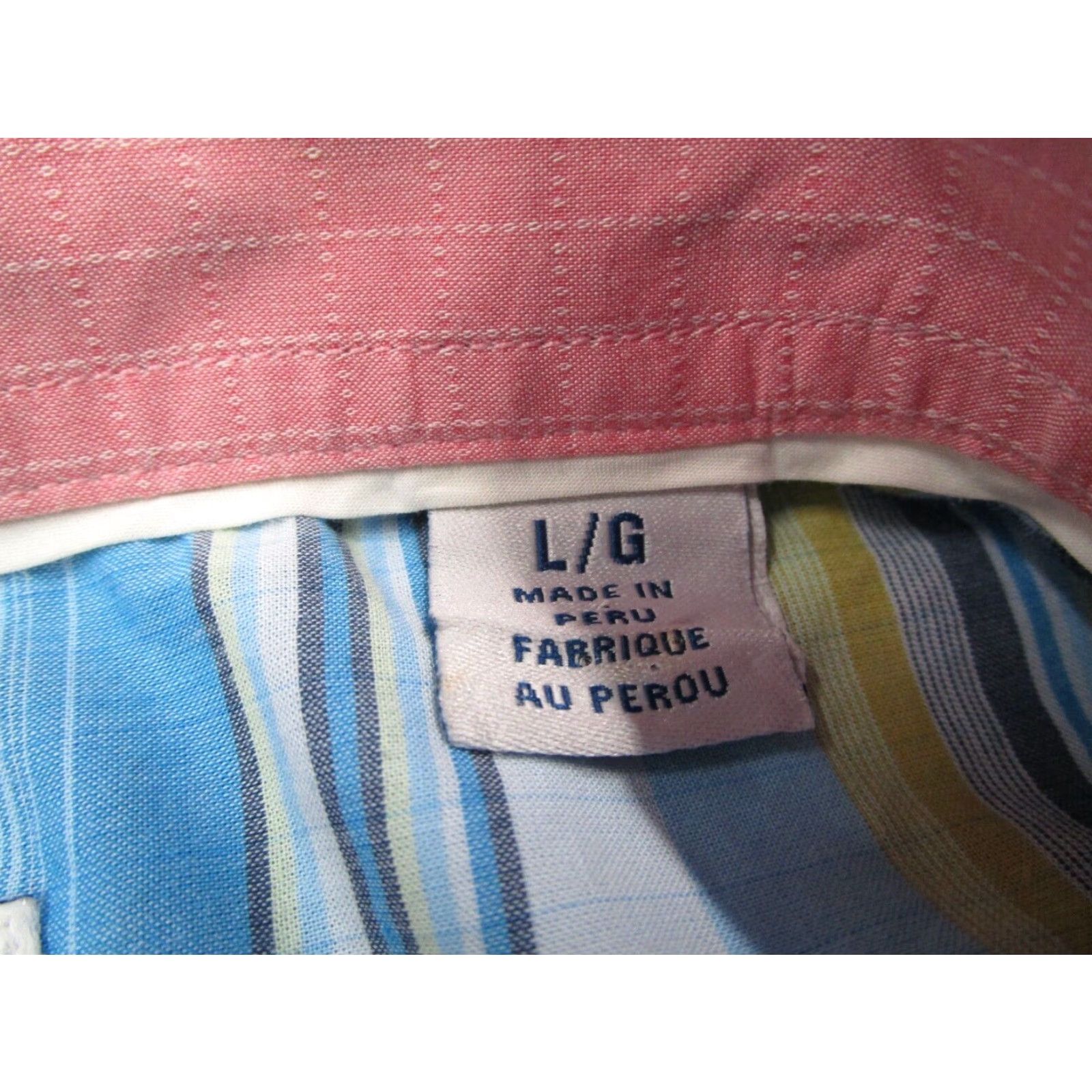 Tommy Bahama Tommy Bahama Men's Large Blue Plaid Island Zone Pima Cotton Blend Button Up Long Sleeve Shirt Size US L / EU 52-54 / 3 - 4 Thumbnail