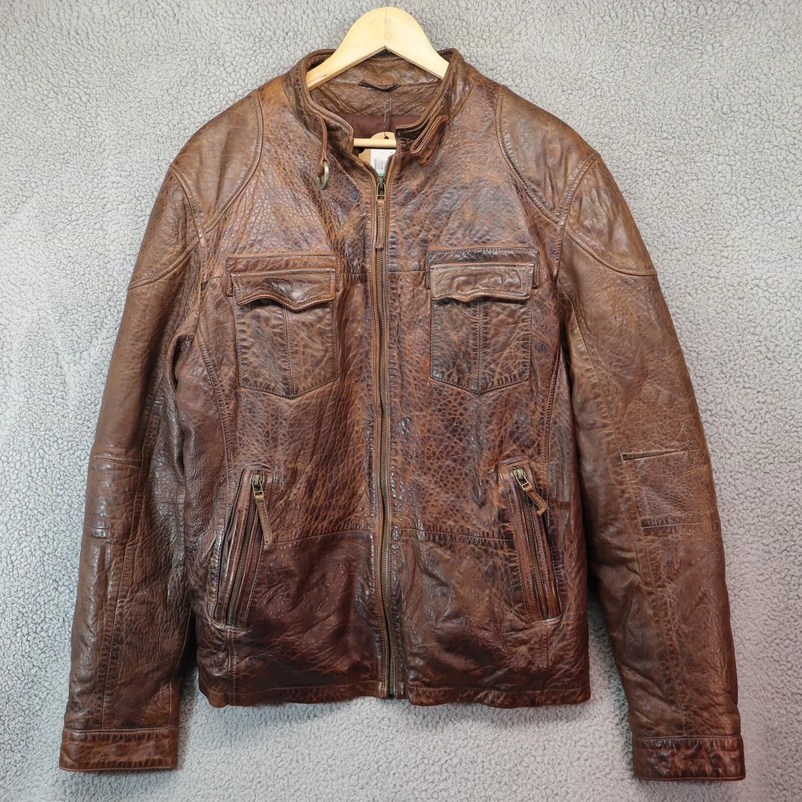 Other BS Leather Jacket Men Large Bomber Snap Textured MSRP $398 Size US L / EU 52-54 / 3 - 1 Thumbnail