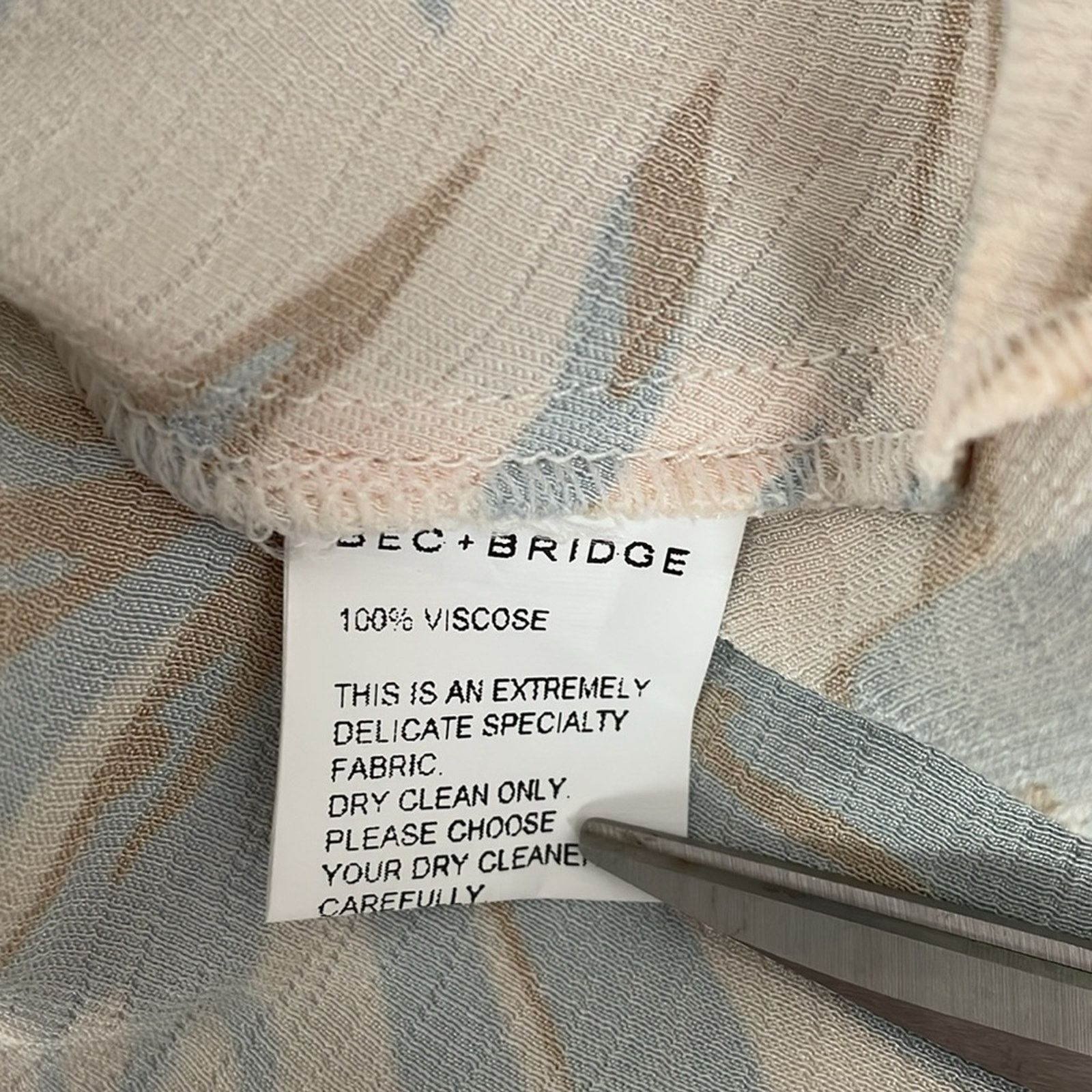 BEC + BRIDGE Bec & Bridge Stella Maxi Dress Blue Beige Tropical Floral 6 Size M / US 6-8 / IT 42-44 - 10 Thumbnail