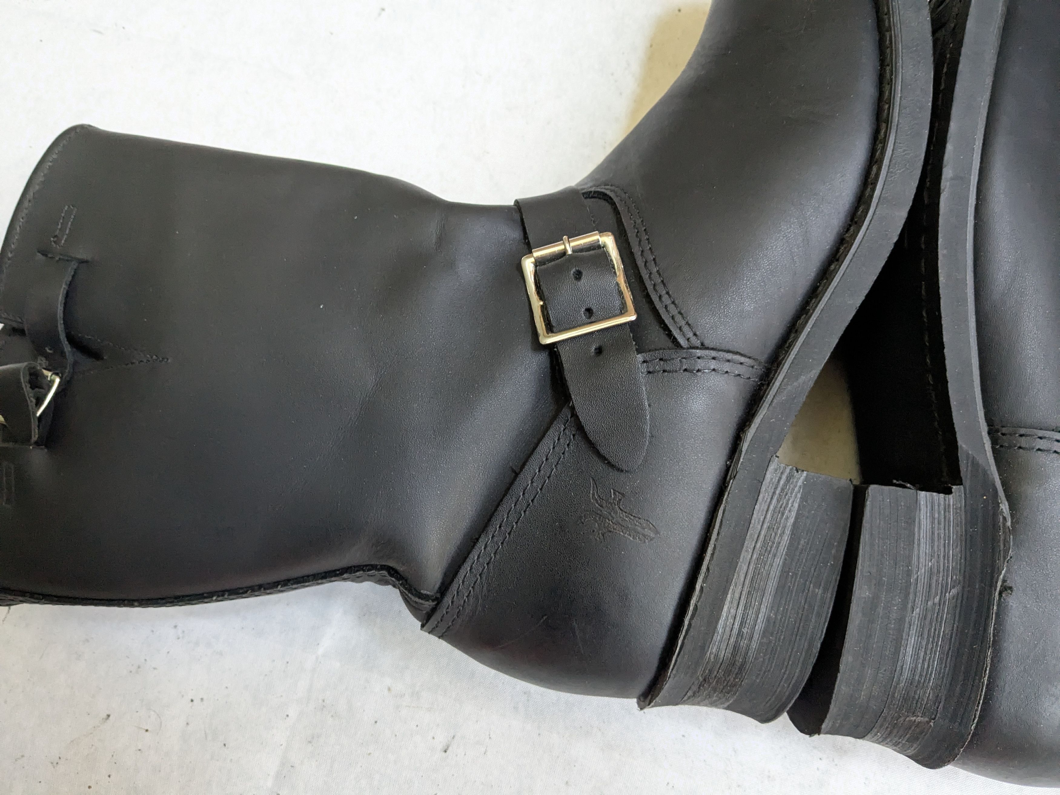 Frye Frye Engineer Boots Black Leather 11 M Buckle Strap Size US 11 / EU 44 - 10 Thumbnail