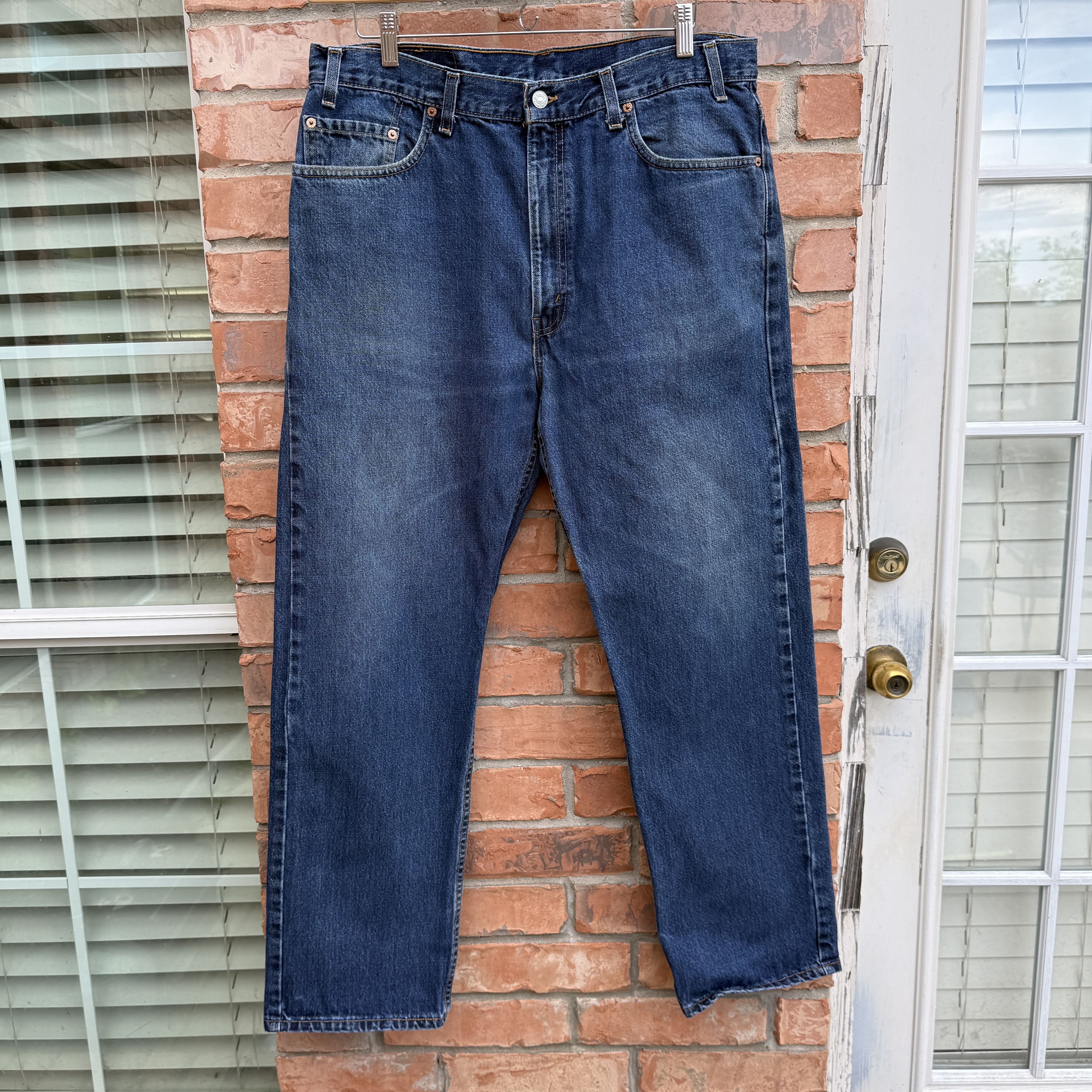 Levi's Vintage 80s Levis 505 Blue Zipper fly Denim Made USA Jeans Size US 36 / EU 52 - 1 Thumbnail