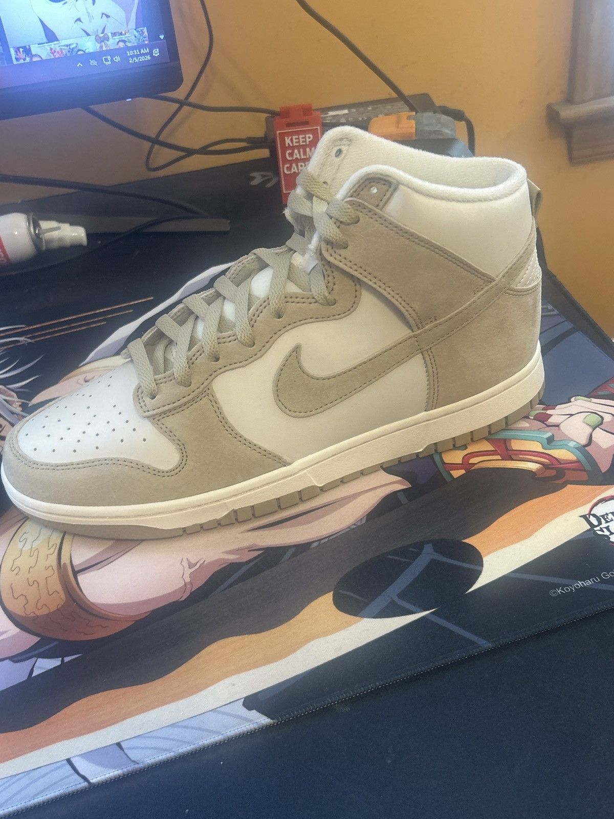 Nike Nike dunk high tan white Size US 10.5 / EU 43-44 - 1 Thumbnail