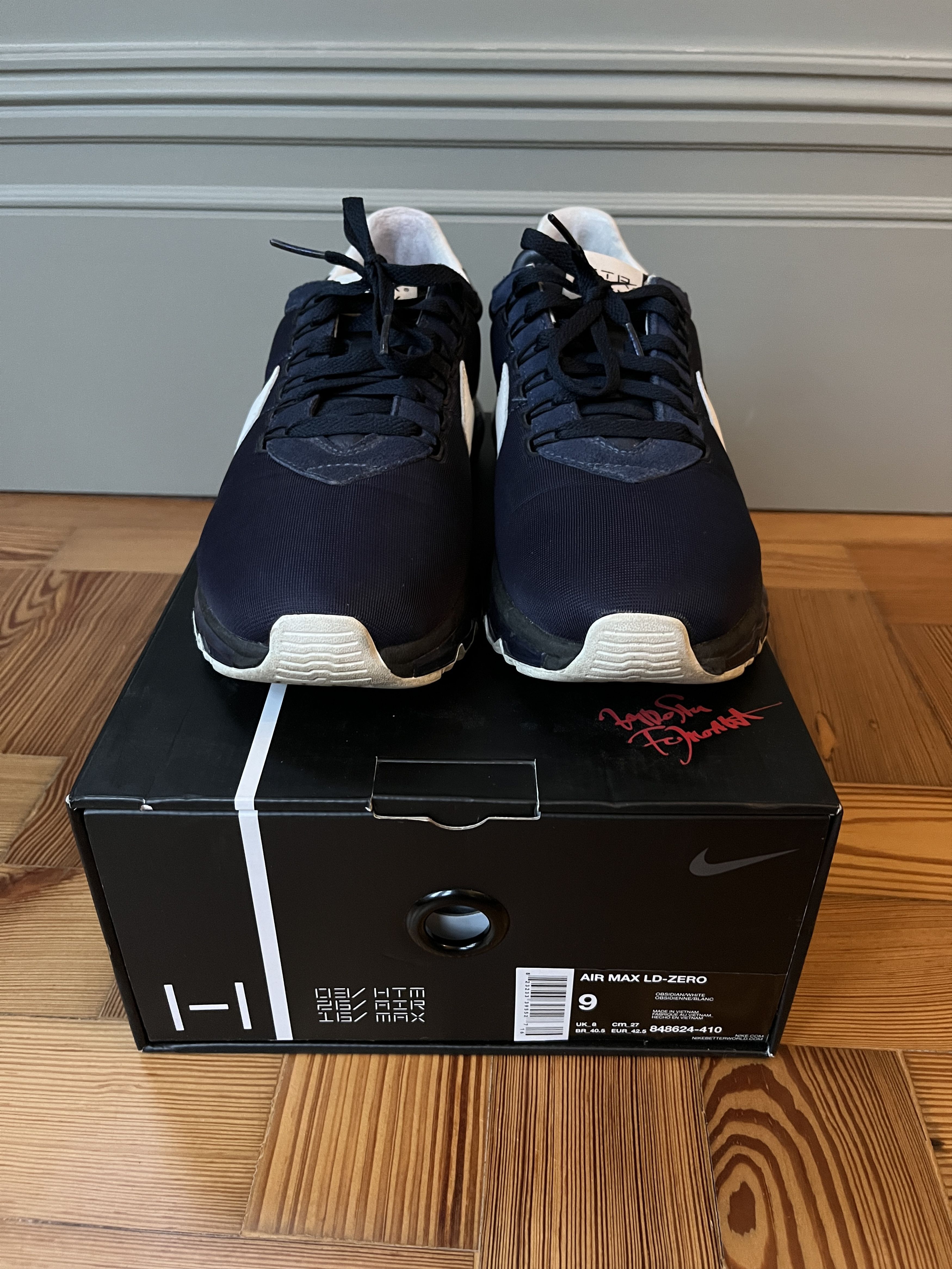 Fragment Design × Nike Nike Max LD-Zero HTM, navy blue, size: 8UK/9US Size US 9 / EU 42 - 2 Thumbnail