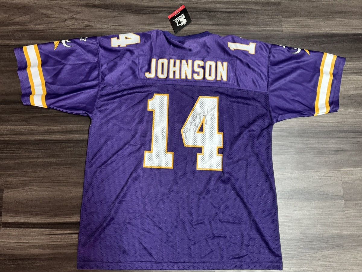 Starter Starter Vtg Brad Johnson #14 Signed Minnesota Vikings Jersey Size US XXL / EU 58 / 5 - 1 Thumbnail