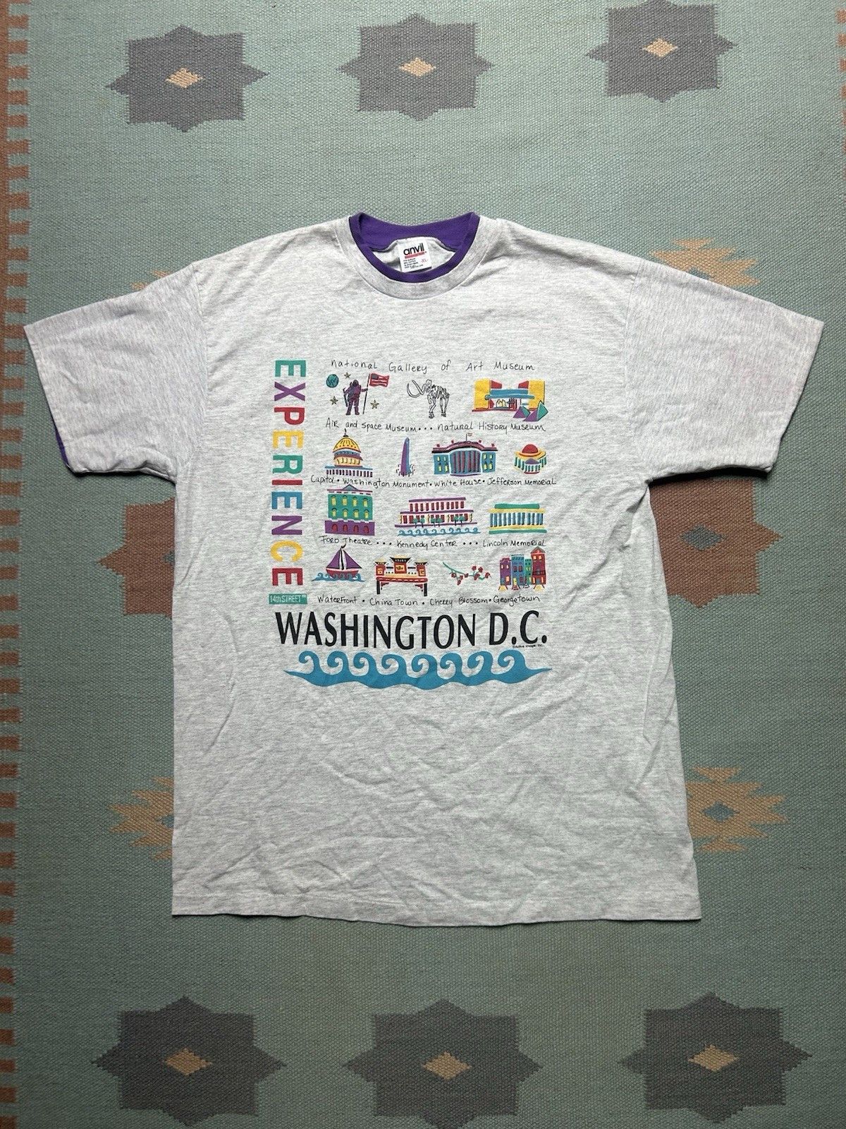 Vintage Vtg t shirt Washington DC art museum capitol tour cotton XL Size US XL / EU 56 / 4 - 1 Thumbnail