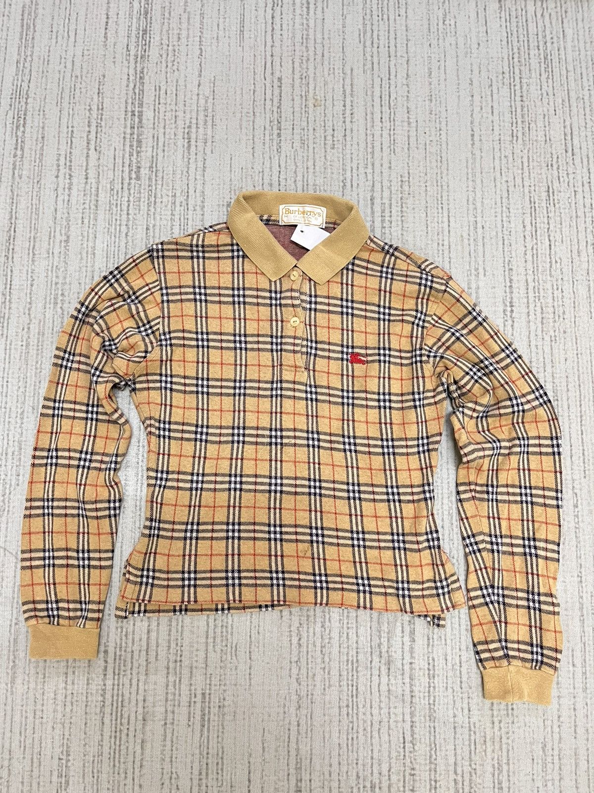 Burberry Vintage 80s burberry nova check polo shirt Size M / US 6-8 / IT 42-44 - 1 Thumbnail
