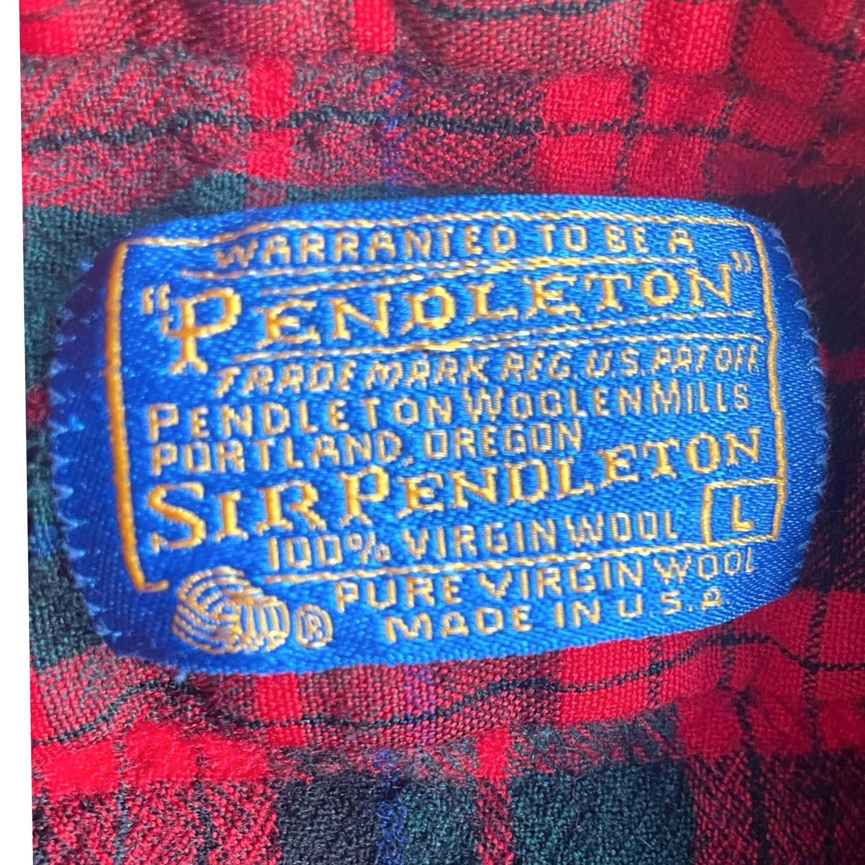 Pendleton VINTAGE Pendleton Wool Button-Up Long Sleeve Shirt Red Plaid Sz Large USA Macnicol Tartan Shirt Regular Men Size US L / EU 52-54 / 3 - 4 Thumbnail