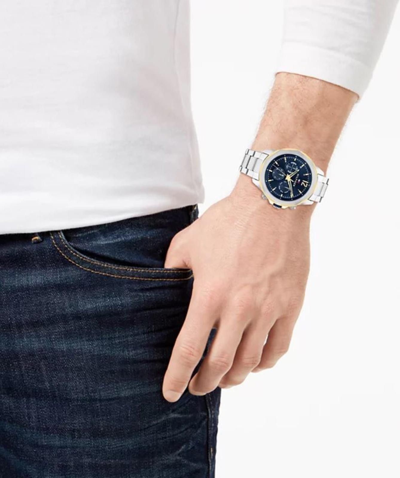 Tommy Hilfiger Men'sMultifunction SilverTone Stainless Steel