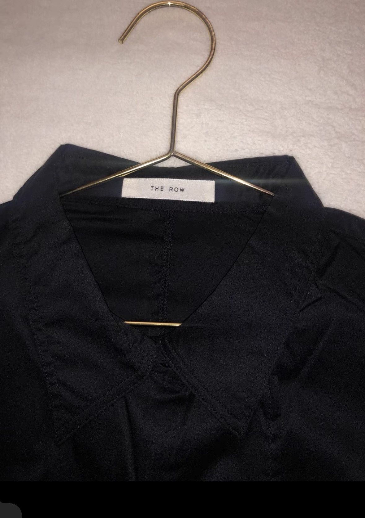 The Row The Row Black Stretch Cotton Shirt (Excellent Condition) Size M / US 6-8 / IT 42-44 - 7 Thumbnail