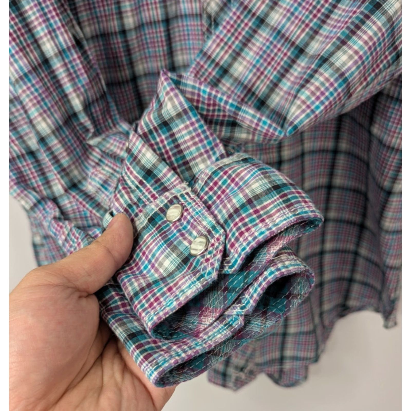 Wrangler Wrangler 20X Competition Advanced Comfort Mens M Pearl Snap Western Shirt Rodeo Size US M / EU 48-50 / 2 - 3 Thumbnail