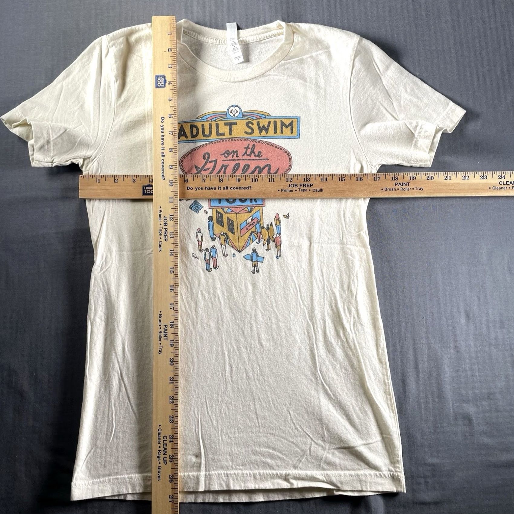 Swims Adult Swim Shirt Men Small On The Green Tour SDCC Comic Con Shirt Mens S Beige Comics Tour Shirt Size US S / EU 44-46 / 1 - 4 Thumbnail