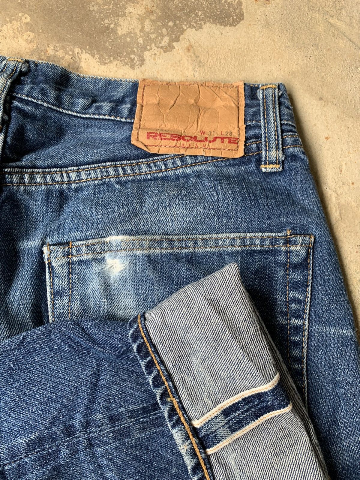 Japanese Brand × RESOLUTE Resolute lot 710 Selvedge Distressed Denim Size US 33 - 3 Thumbnail