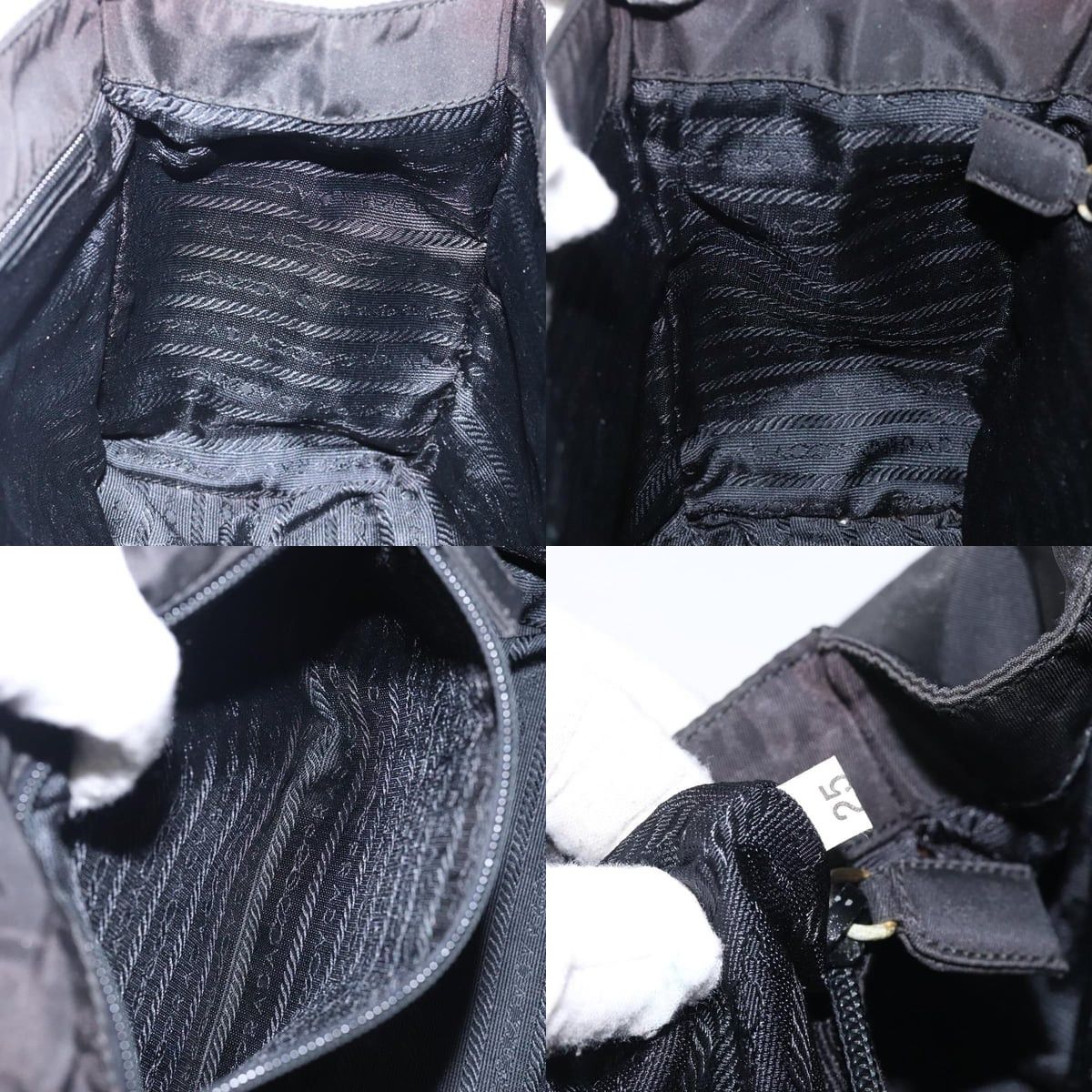 Prada PRADA Hand Bag Nylon Black Gold Size ONE SIZE - 12 Thumbnail